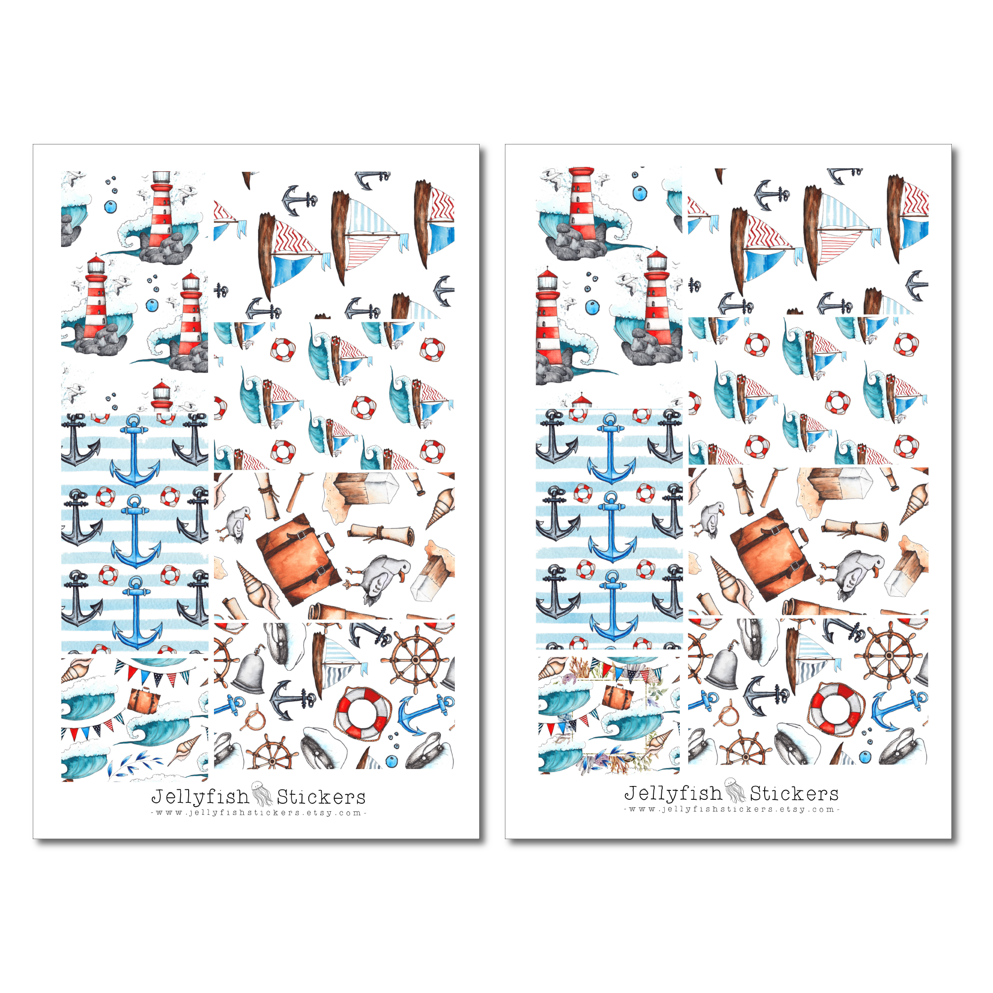 Maritime Seagulls Sticker Set