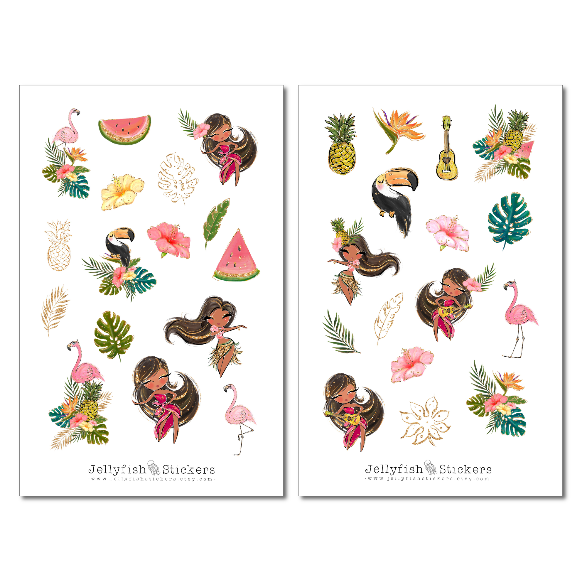 Tropical Girls Sticker Set - Kopie