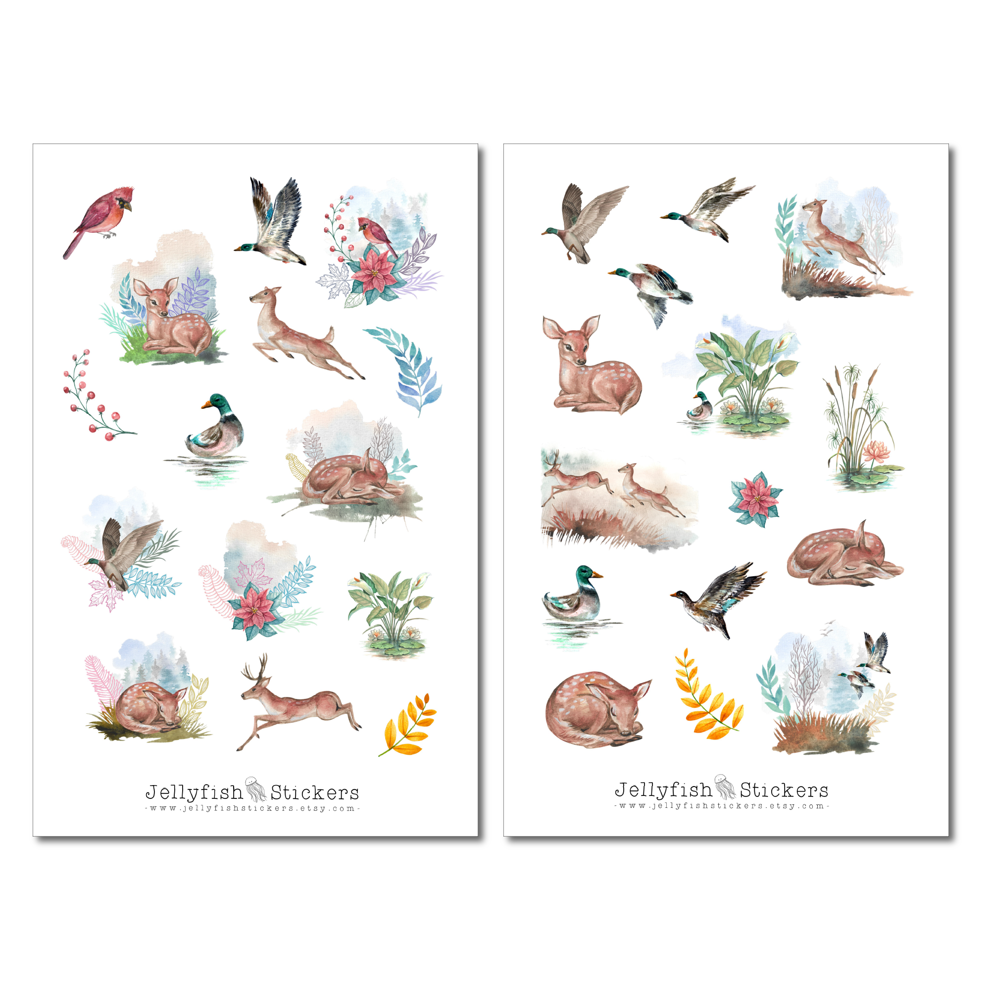 Wald Tiere Sticker Set