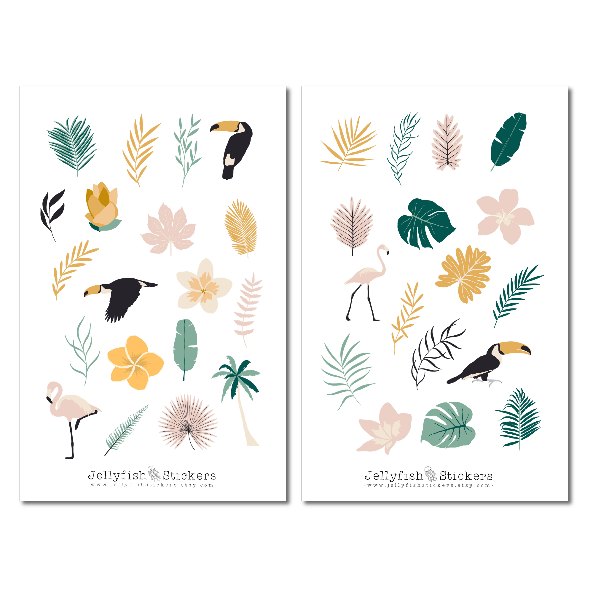 Sommer Tropisch Sticker Set