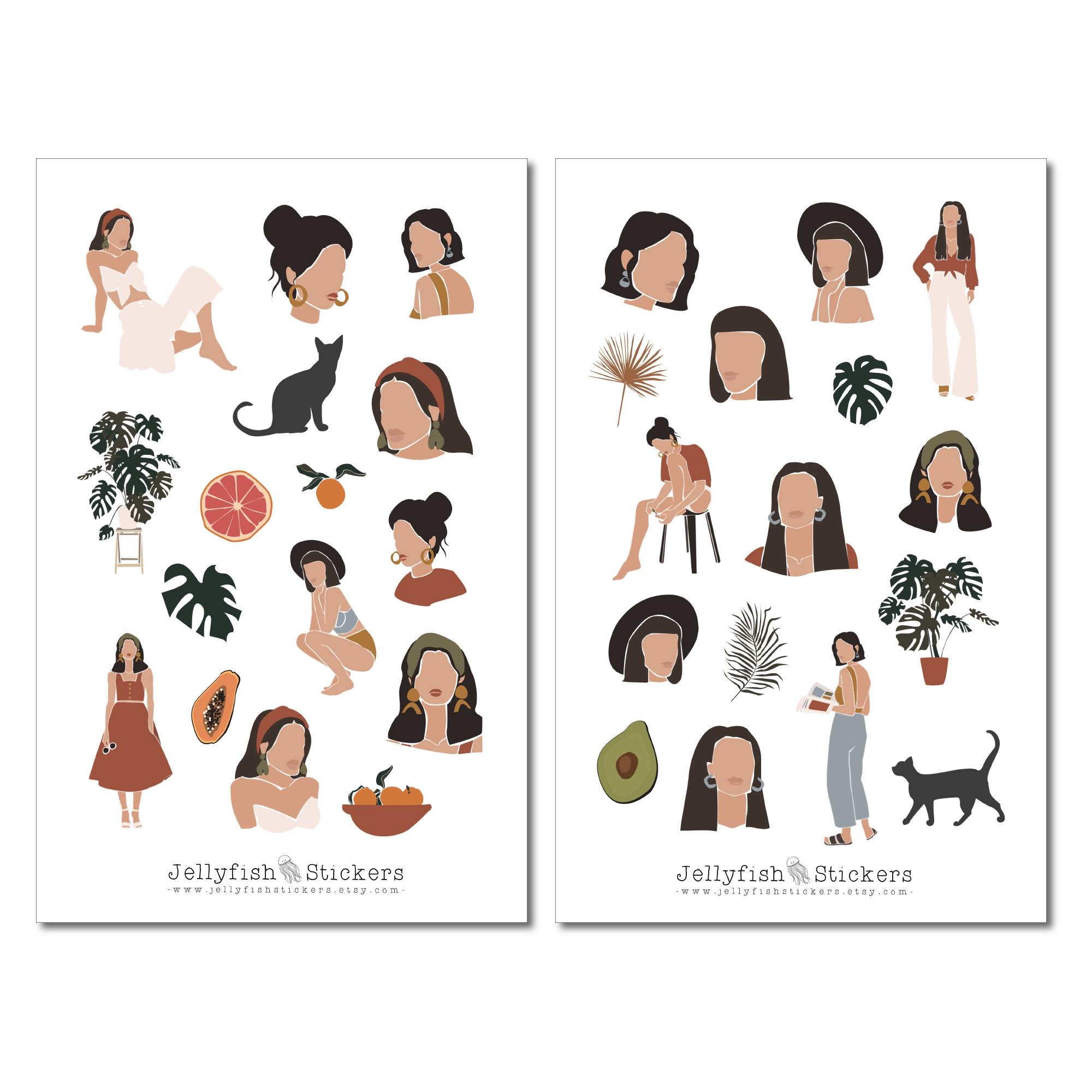 Women Summer Sticker Set