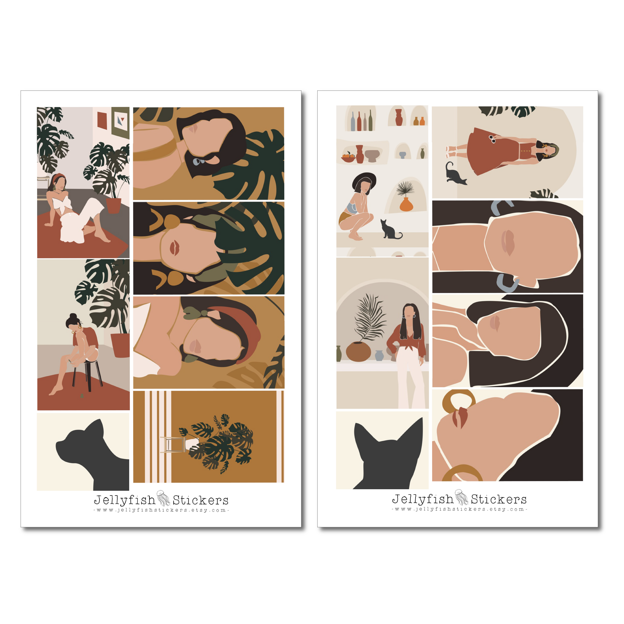 Frauen Sommer Sticker Set