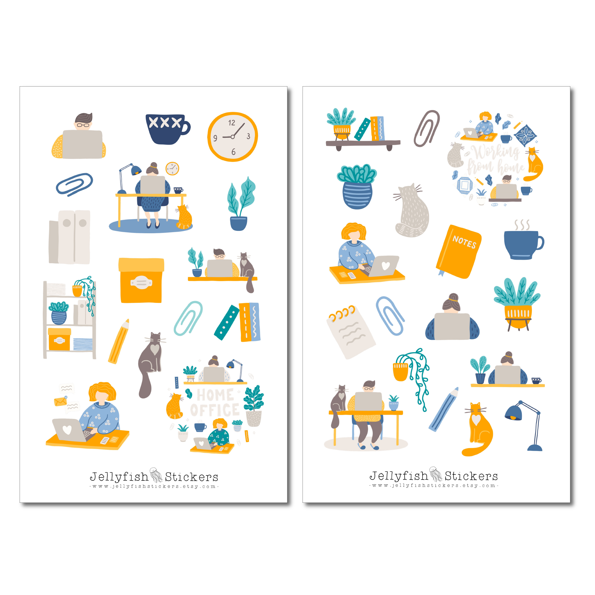 Homeoffice Sticker Set