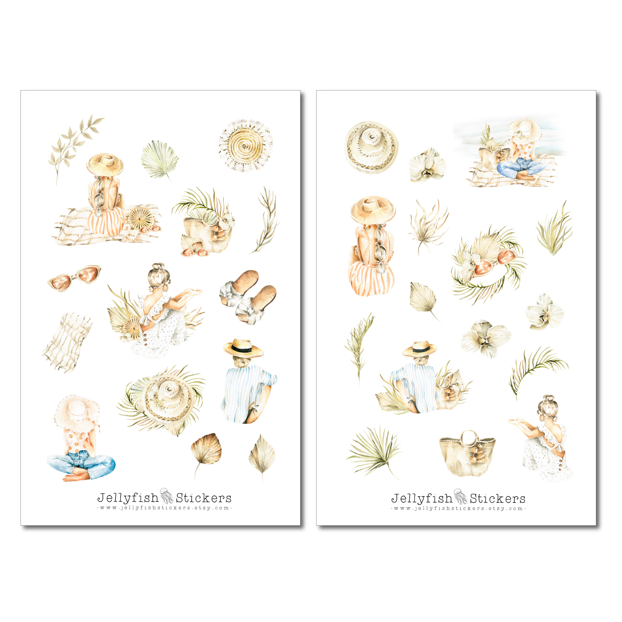 Mädchen Sommer Sticker Set