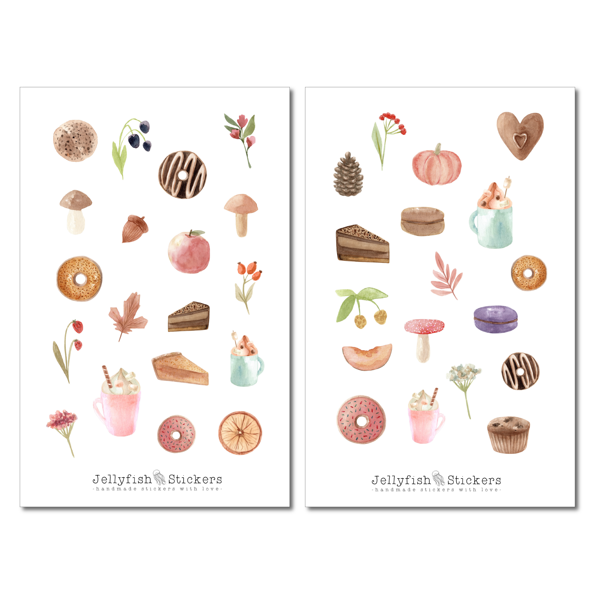 Herbst Gebäck Sticker Set