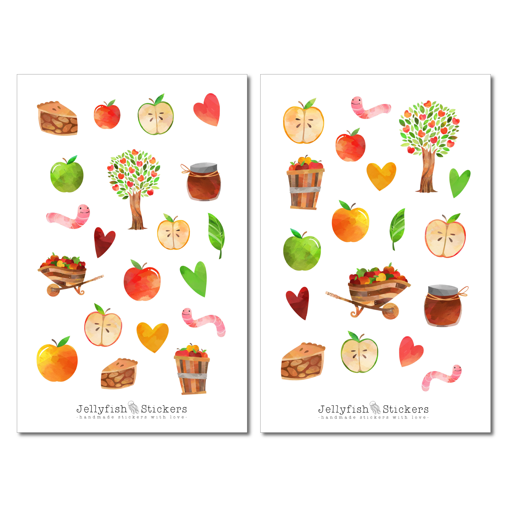 Apfel Sticker Set