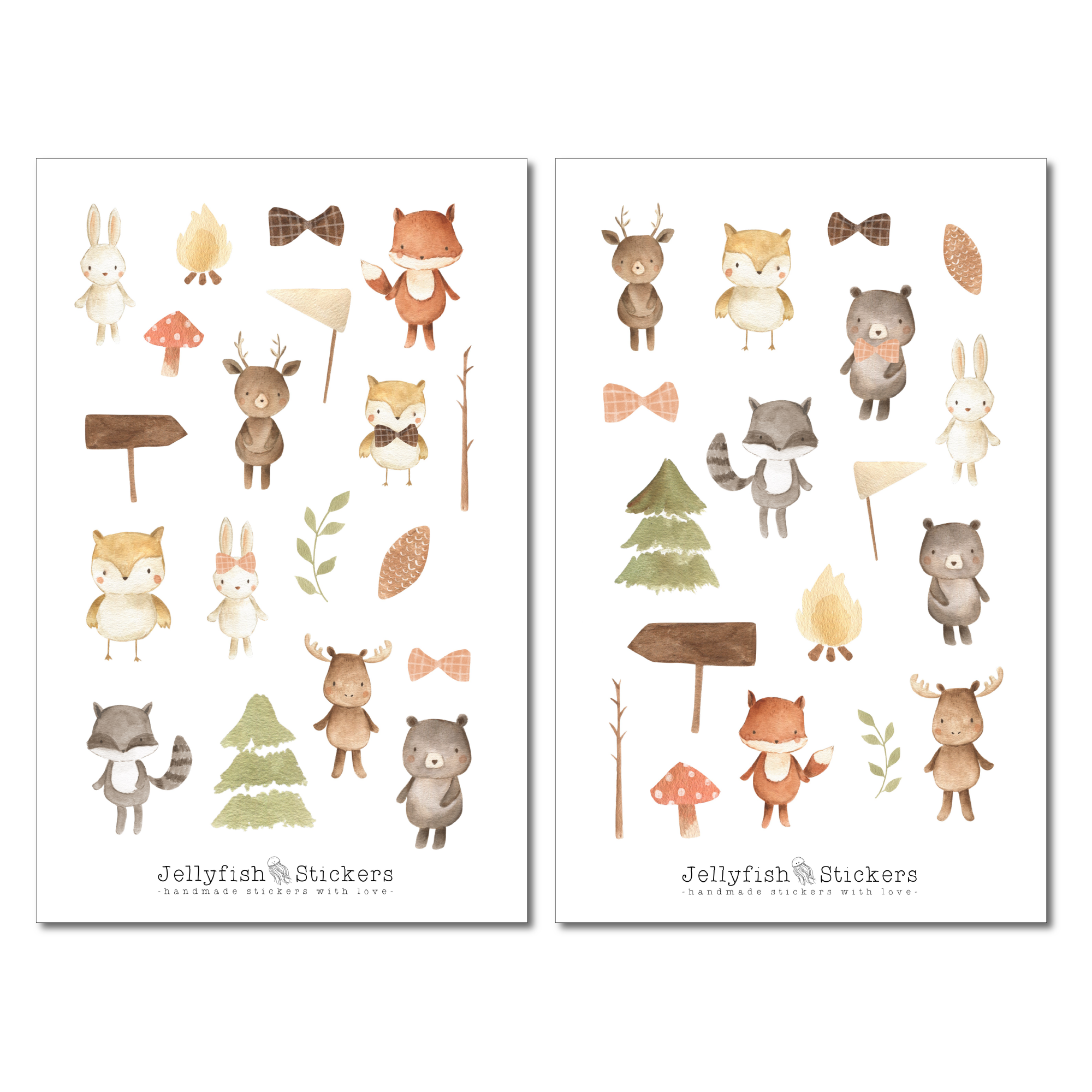 Waldtiere Sticker Set