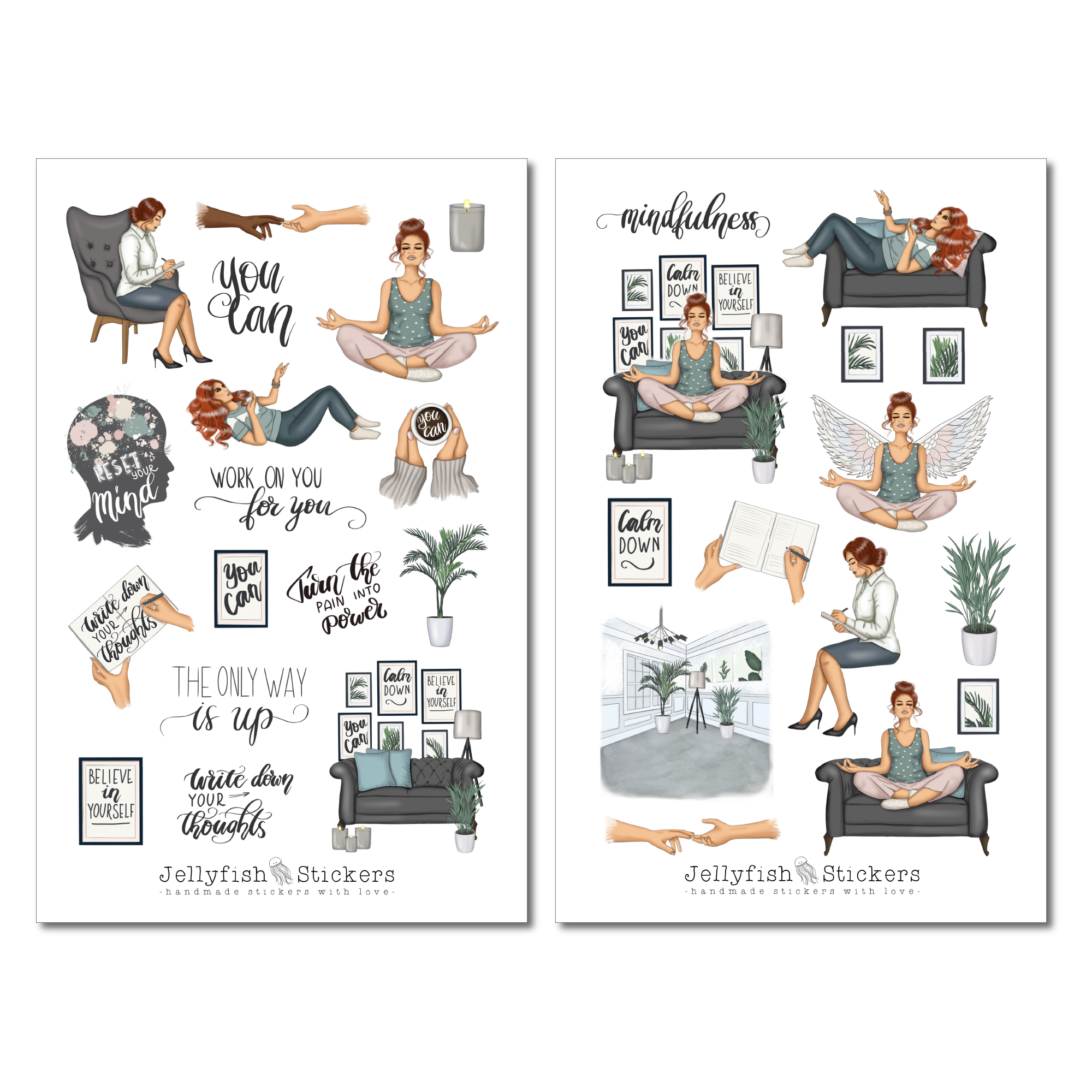 Girls Relaxation Sticker Set