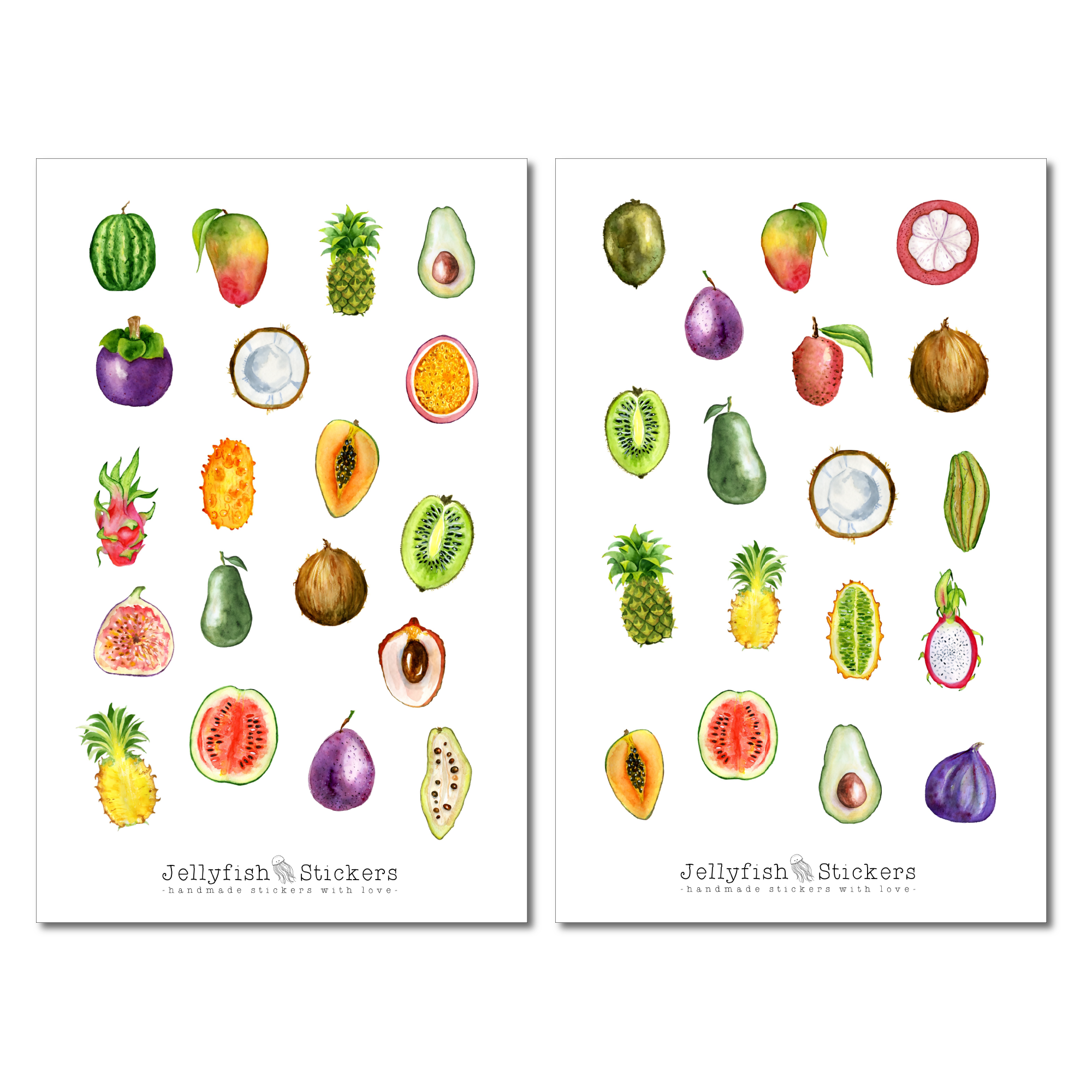 Tropische Früchte Sticker Set