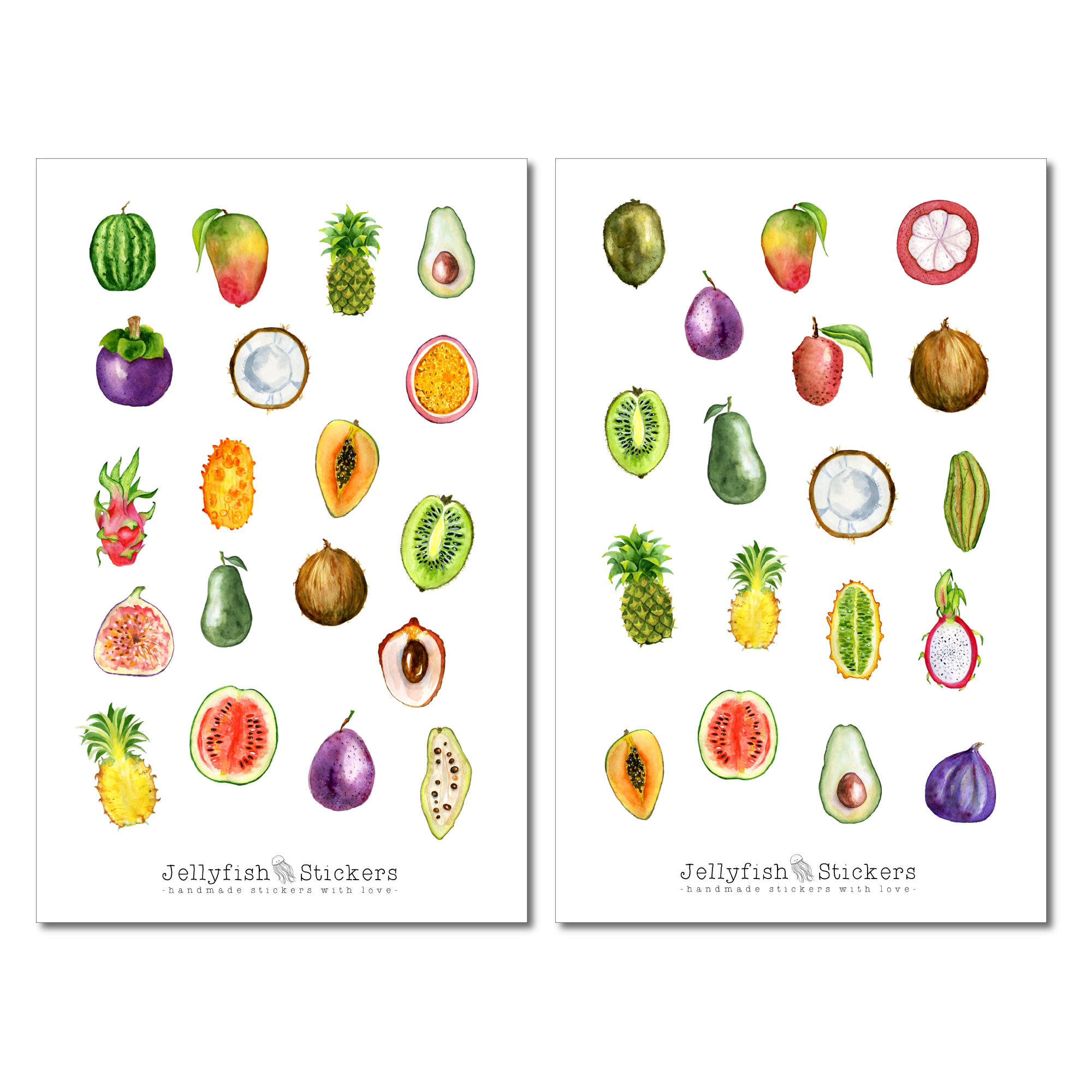 Tropical Fruits Sticker Set