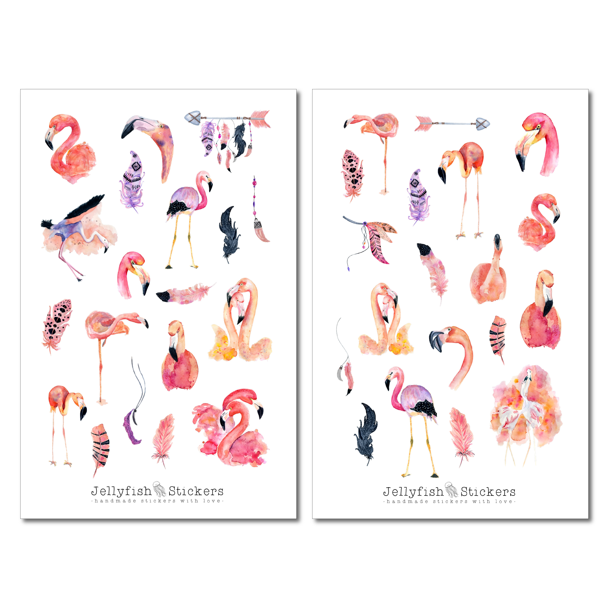 Flamingo Sticker Set