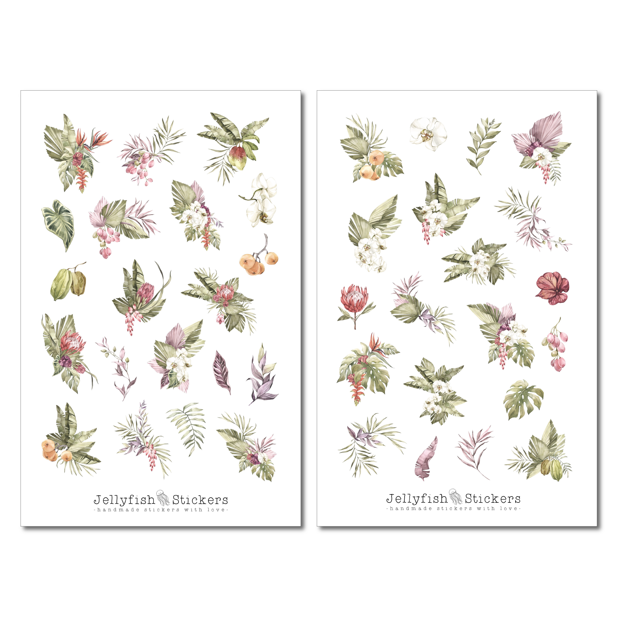 Sommer Vögel Sticker Set
