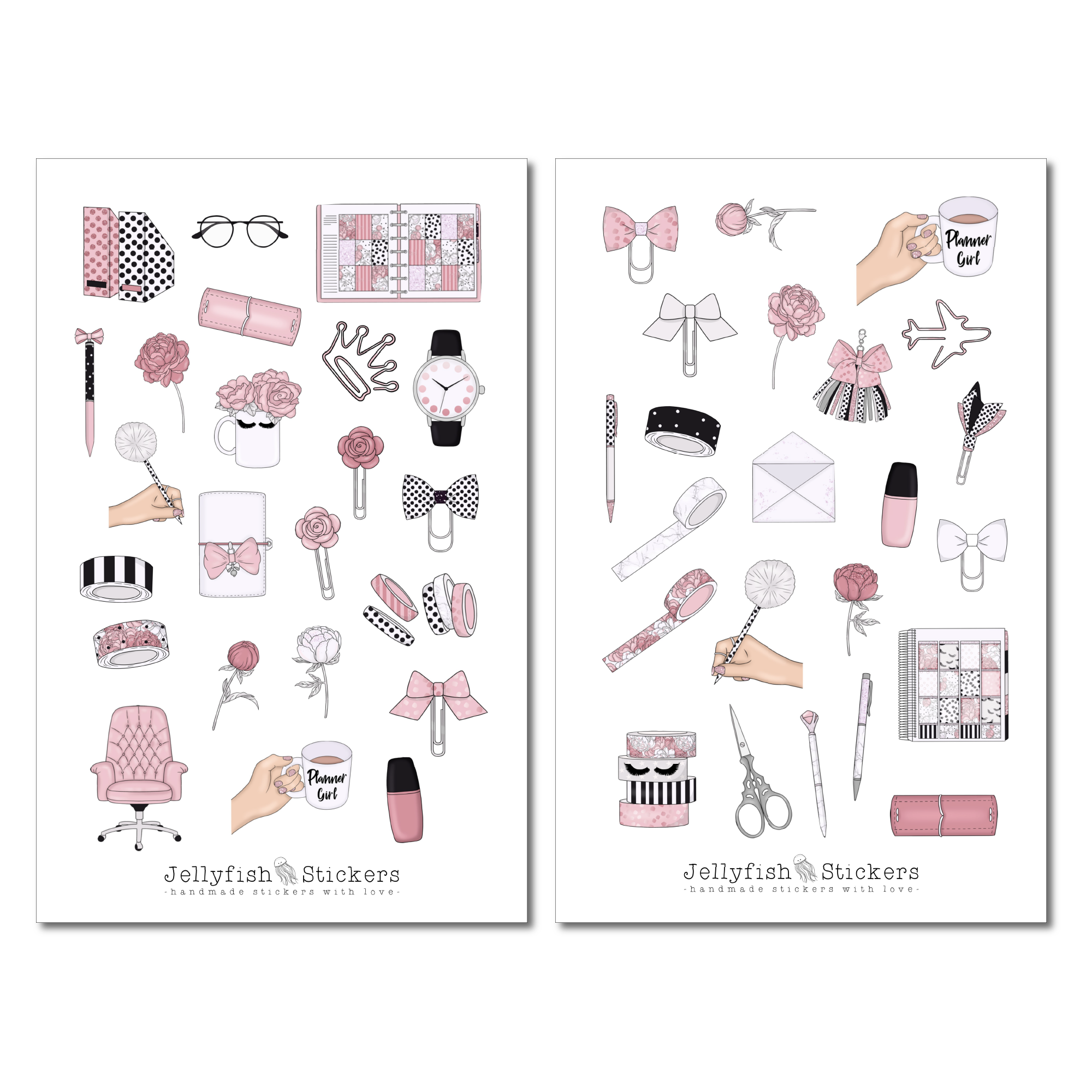 Planner Girl Pink Sticker Set