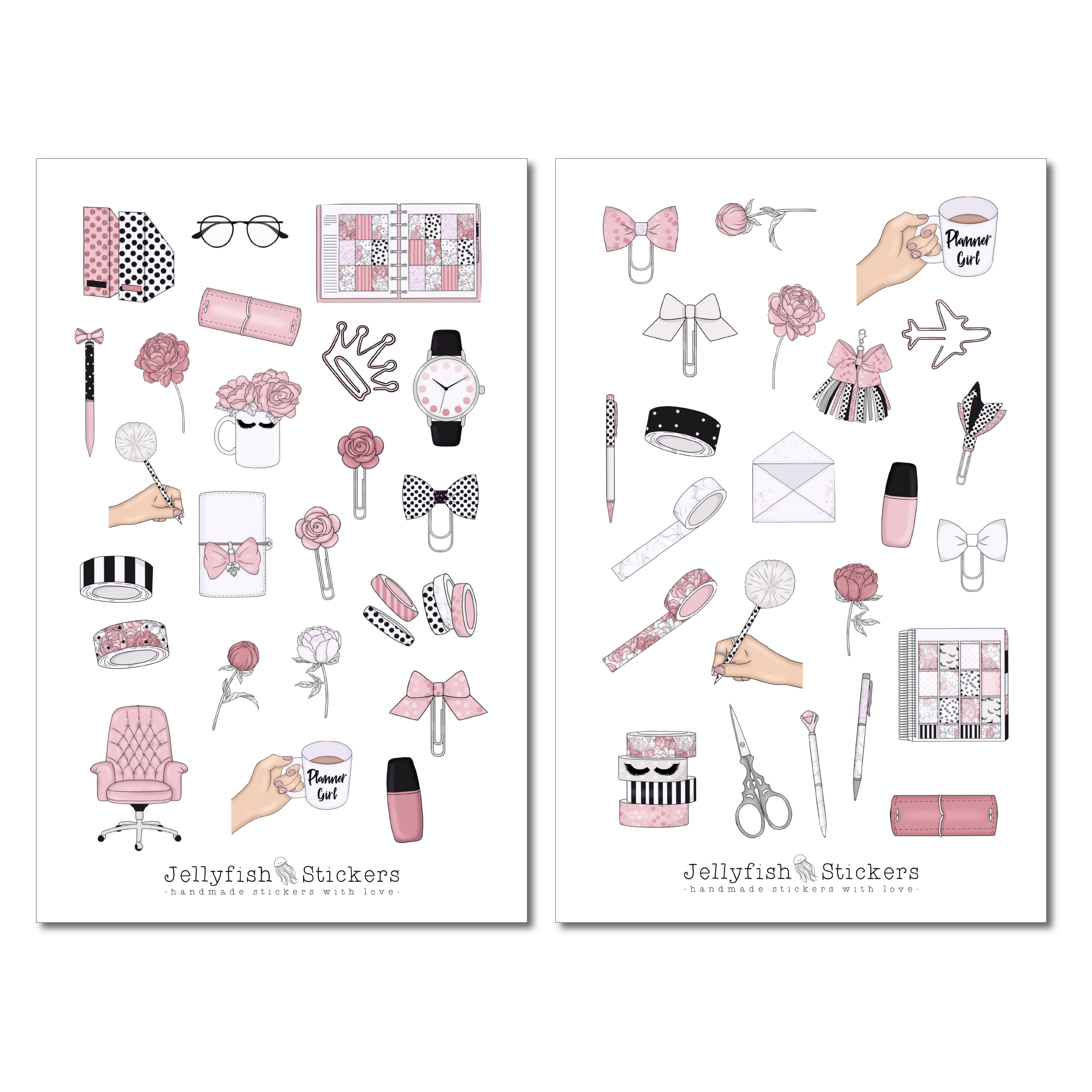 Planner Girl Rosa Sticker Set