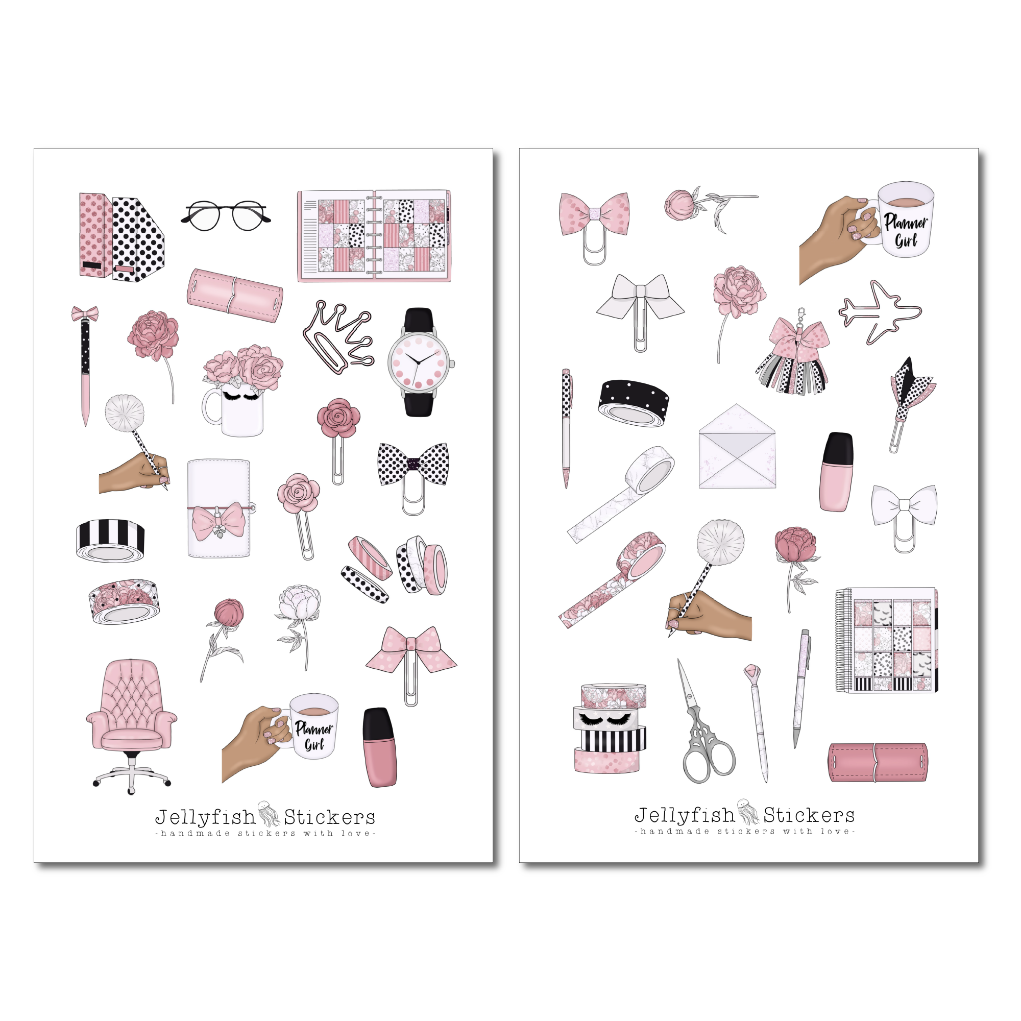 Planner Girl Rosa Sticker Set