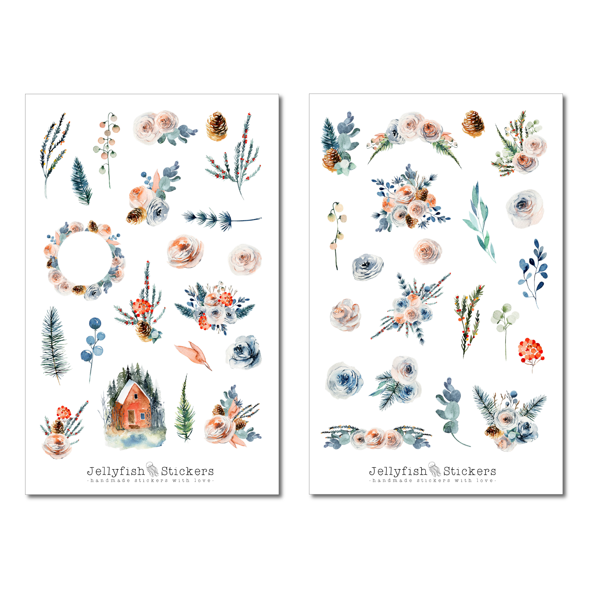 Roses Winter Sticker Set