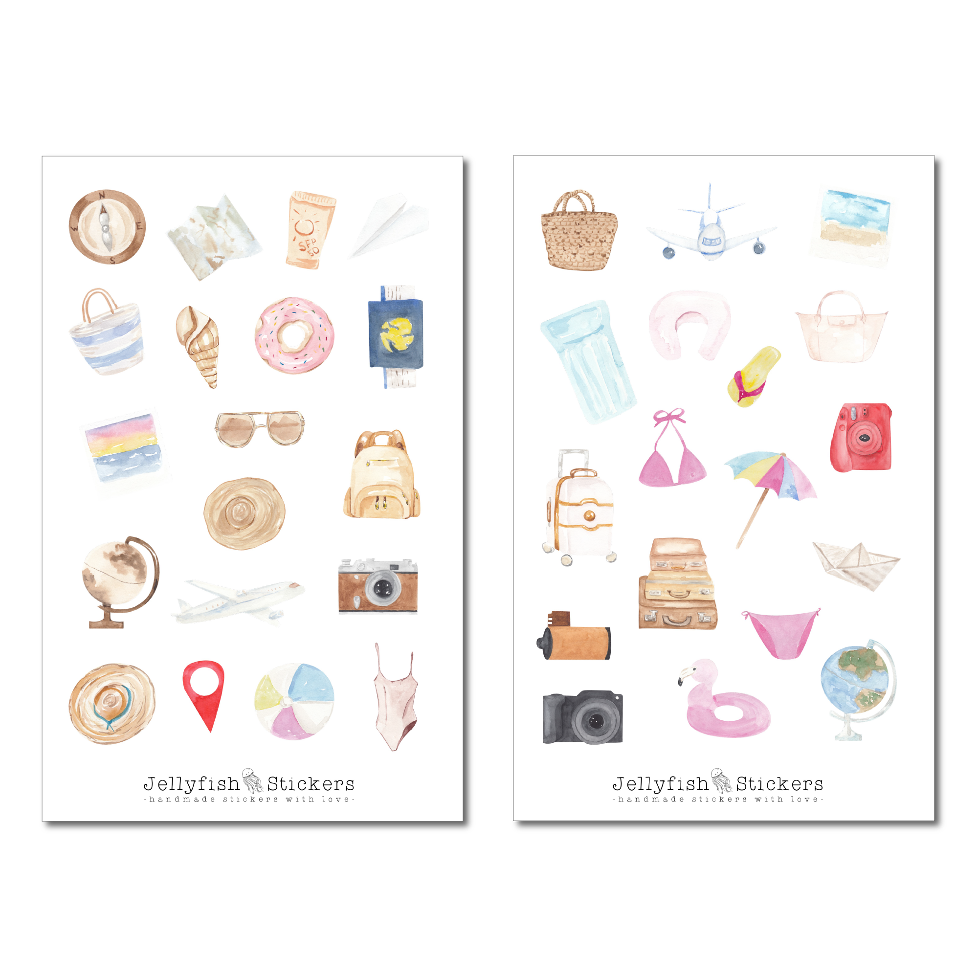 Sommer Urlaub Sticker Set