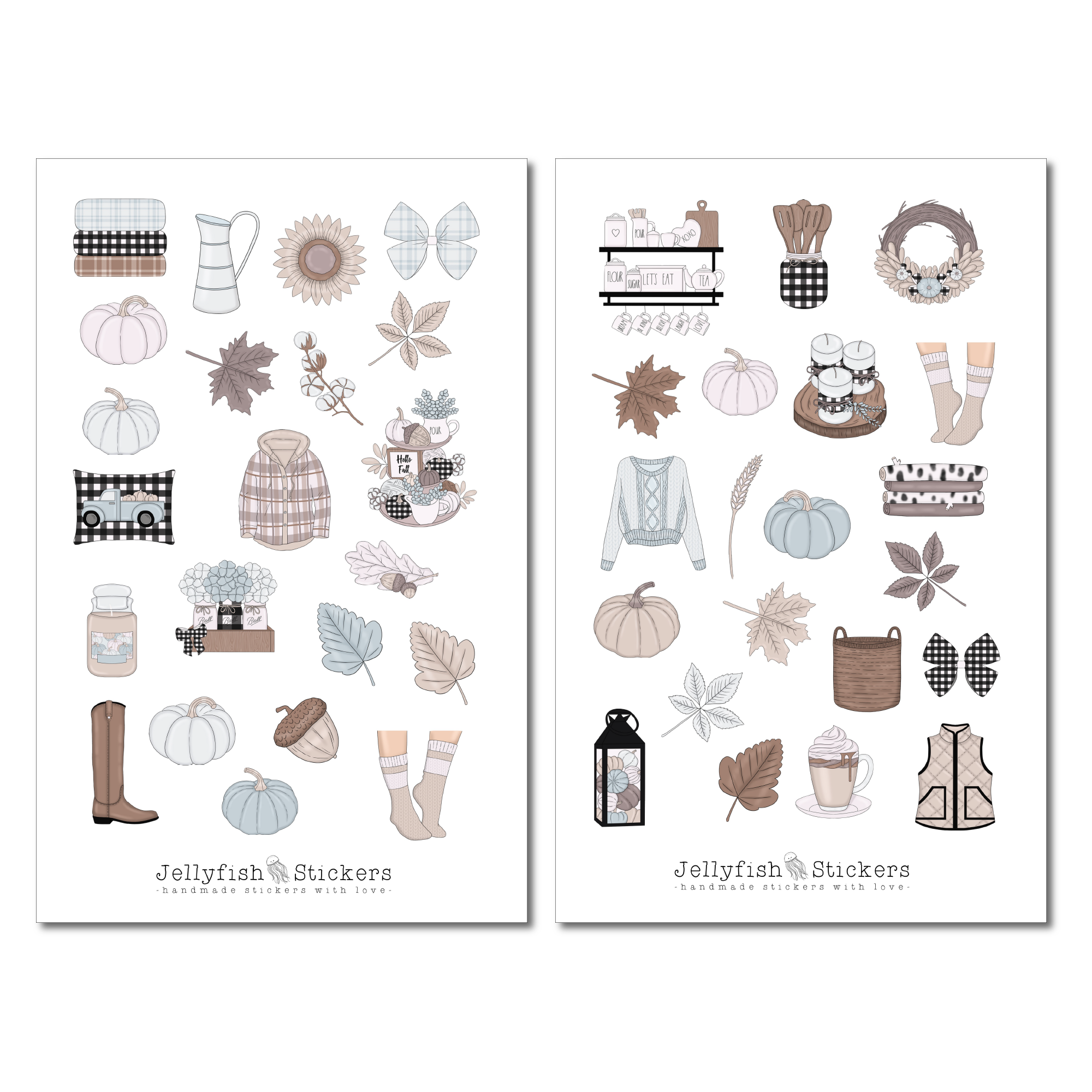 Mädchen Herbst Sticker Set