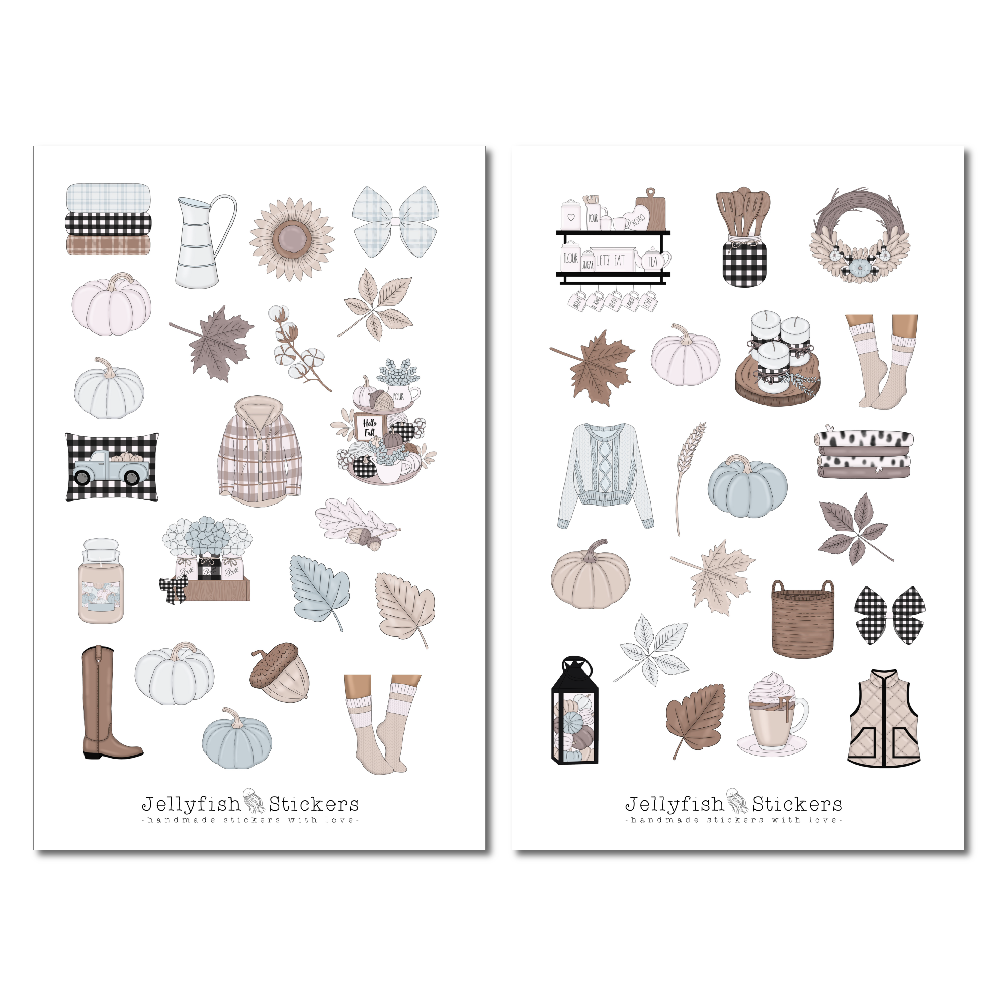 Mädchen Herbst Sticker Set