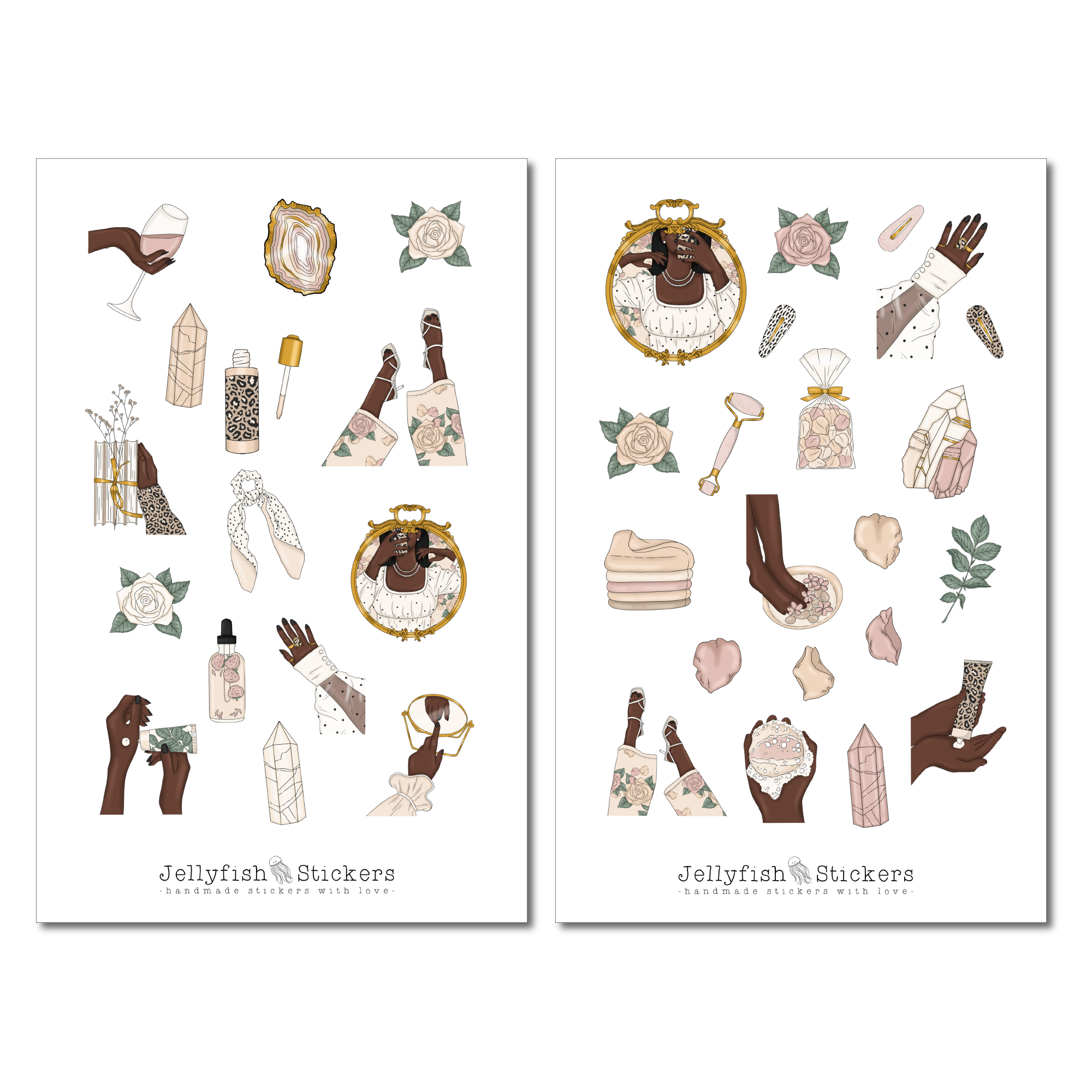 Mädchen Wellness Sticker Set