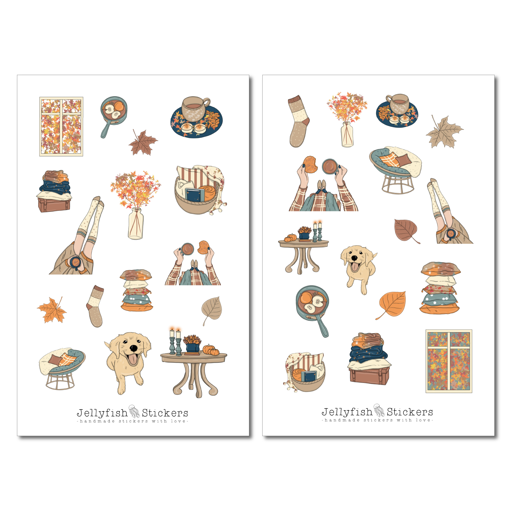 Girls Fall Sticker Set