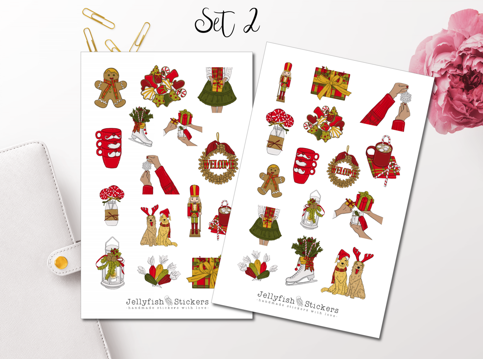 Girls Christmas Sticker Set