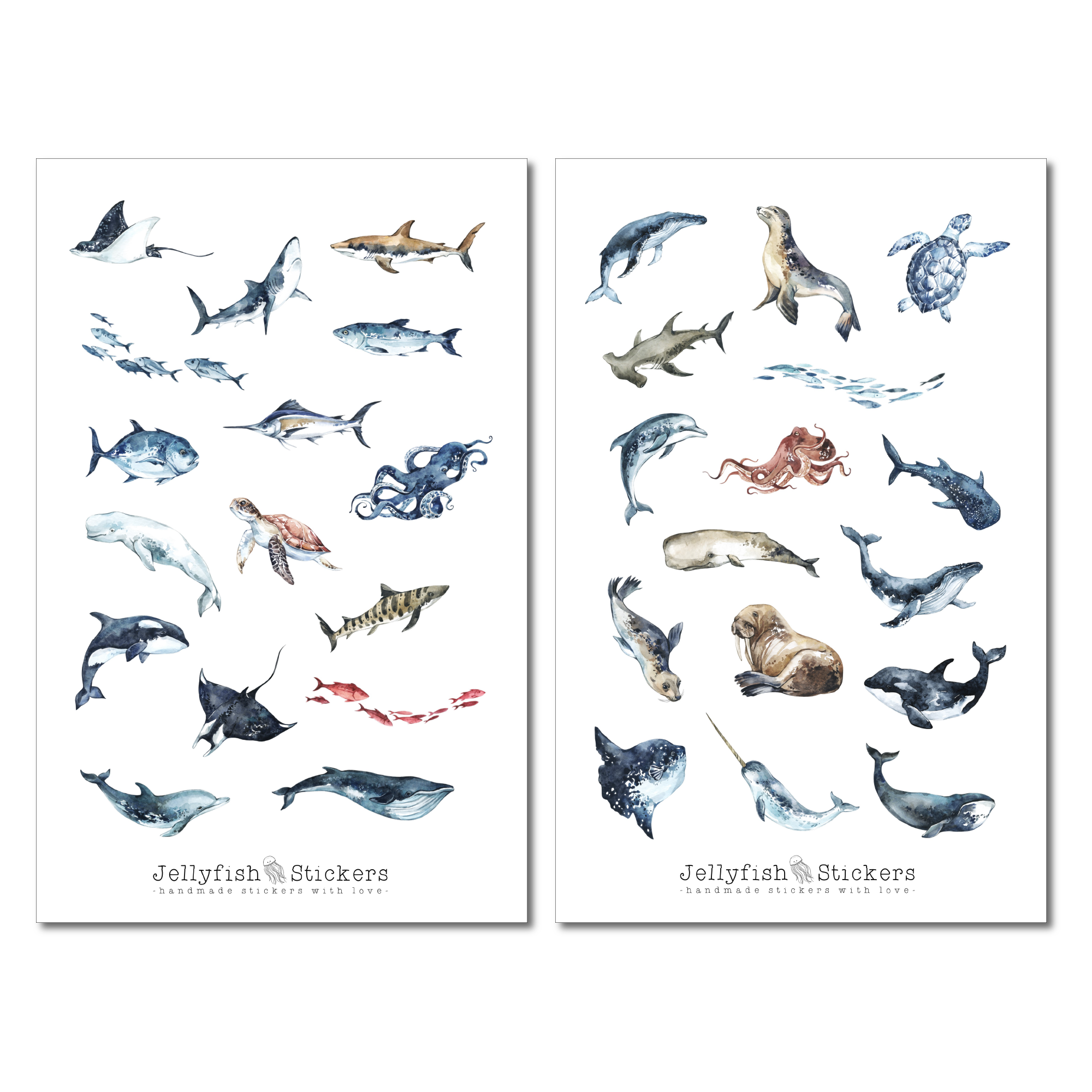 Sea Creatures Sticker Set