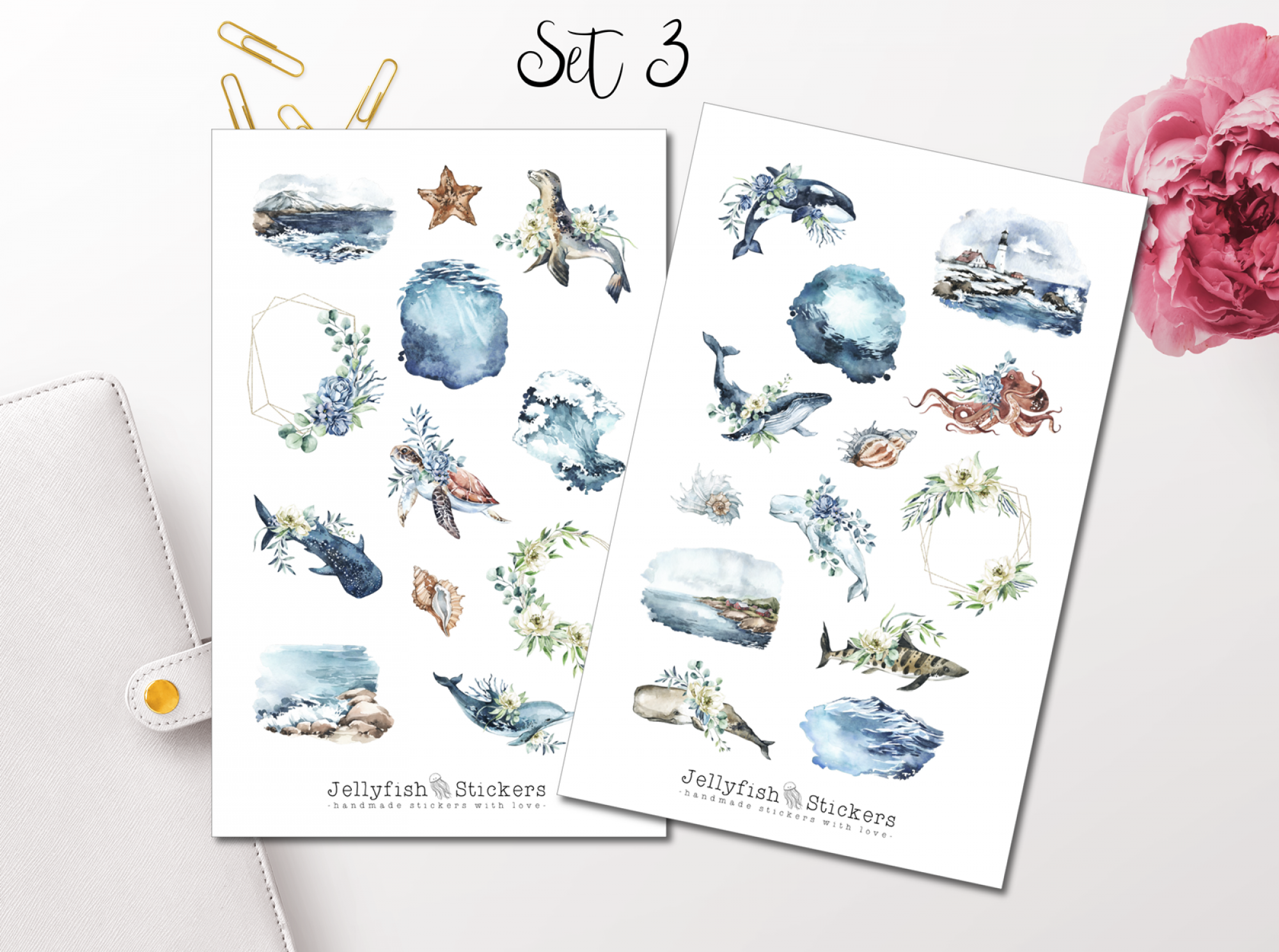 Sea Creatures Sticker Set