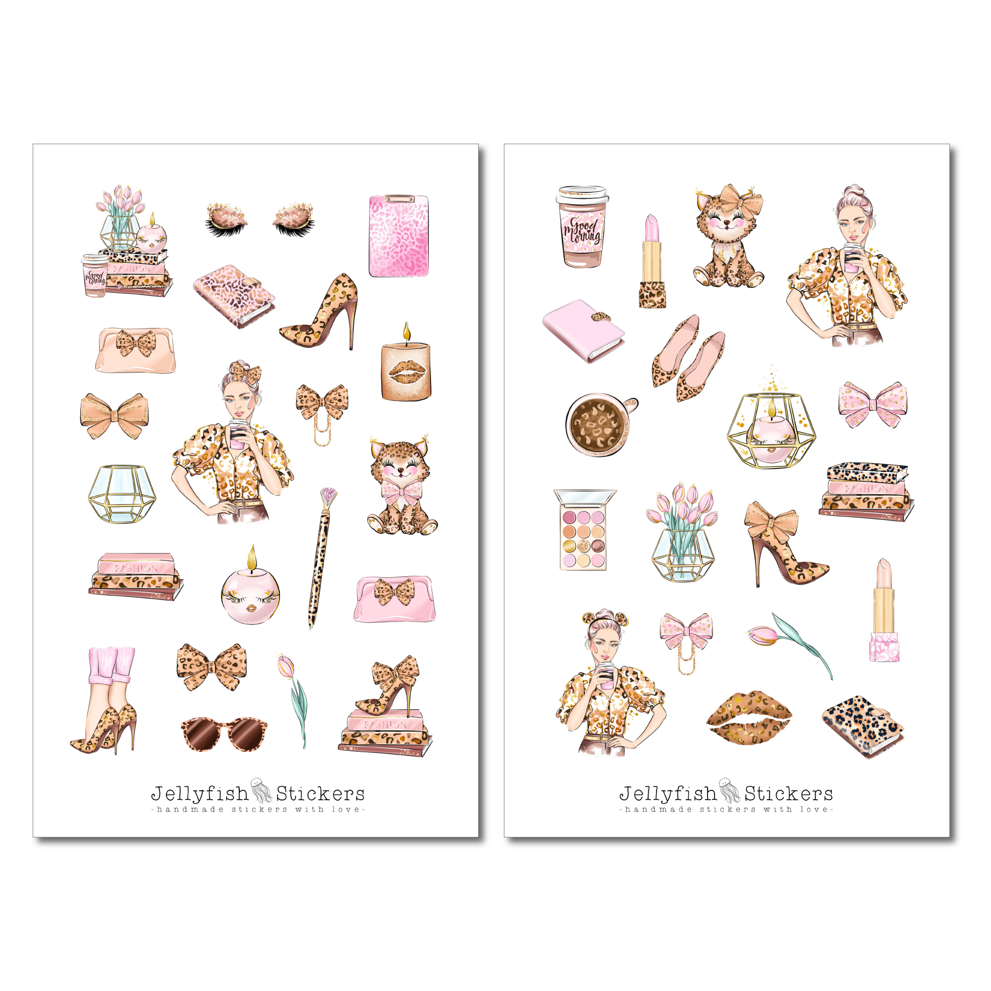 Girls Leopard Sticker Set