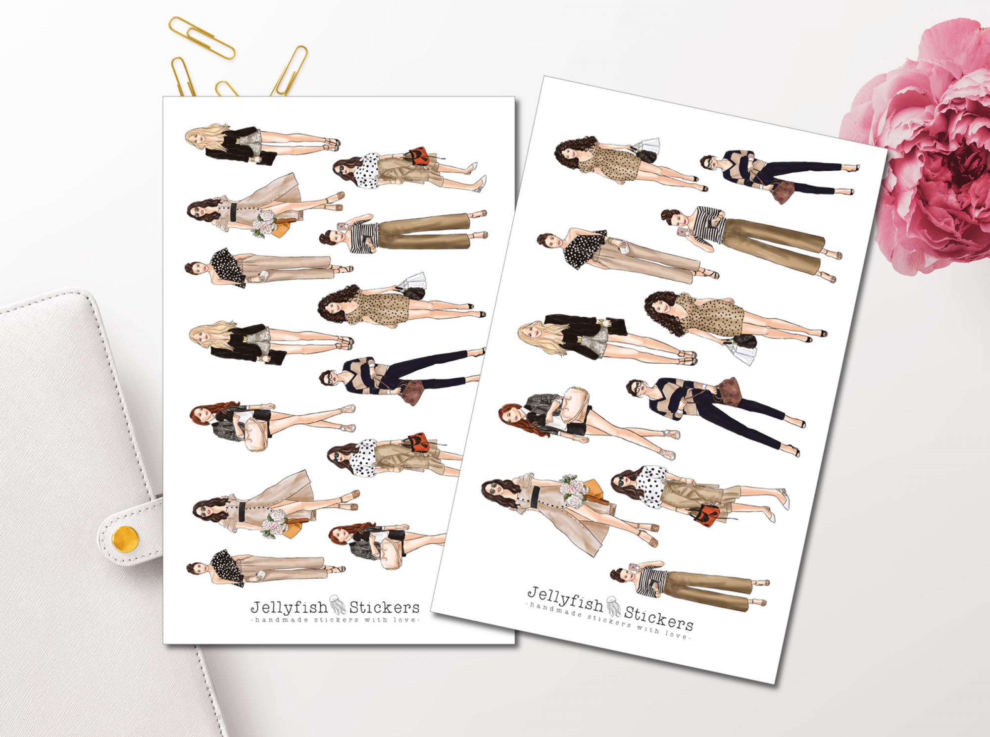 Mädchen Mode Sticker Set