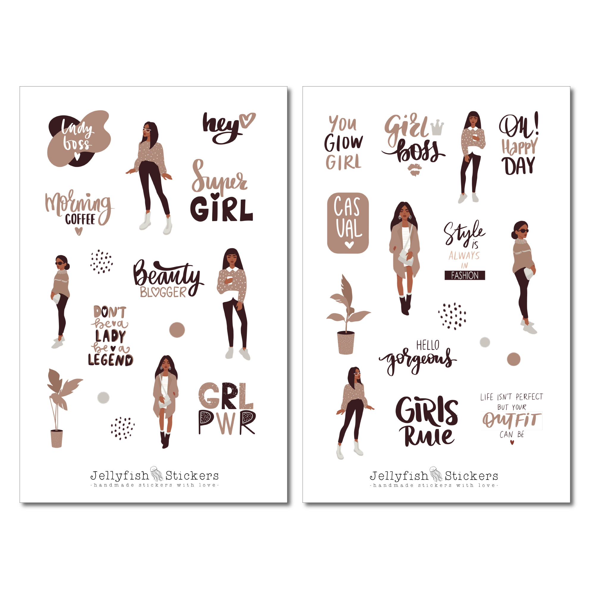 Mädchen Herbst Sticker Set