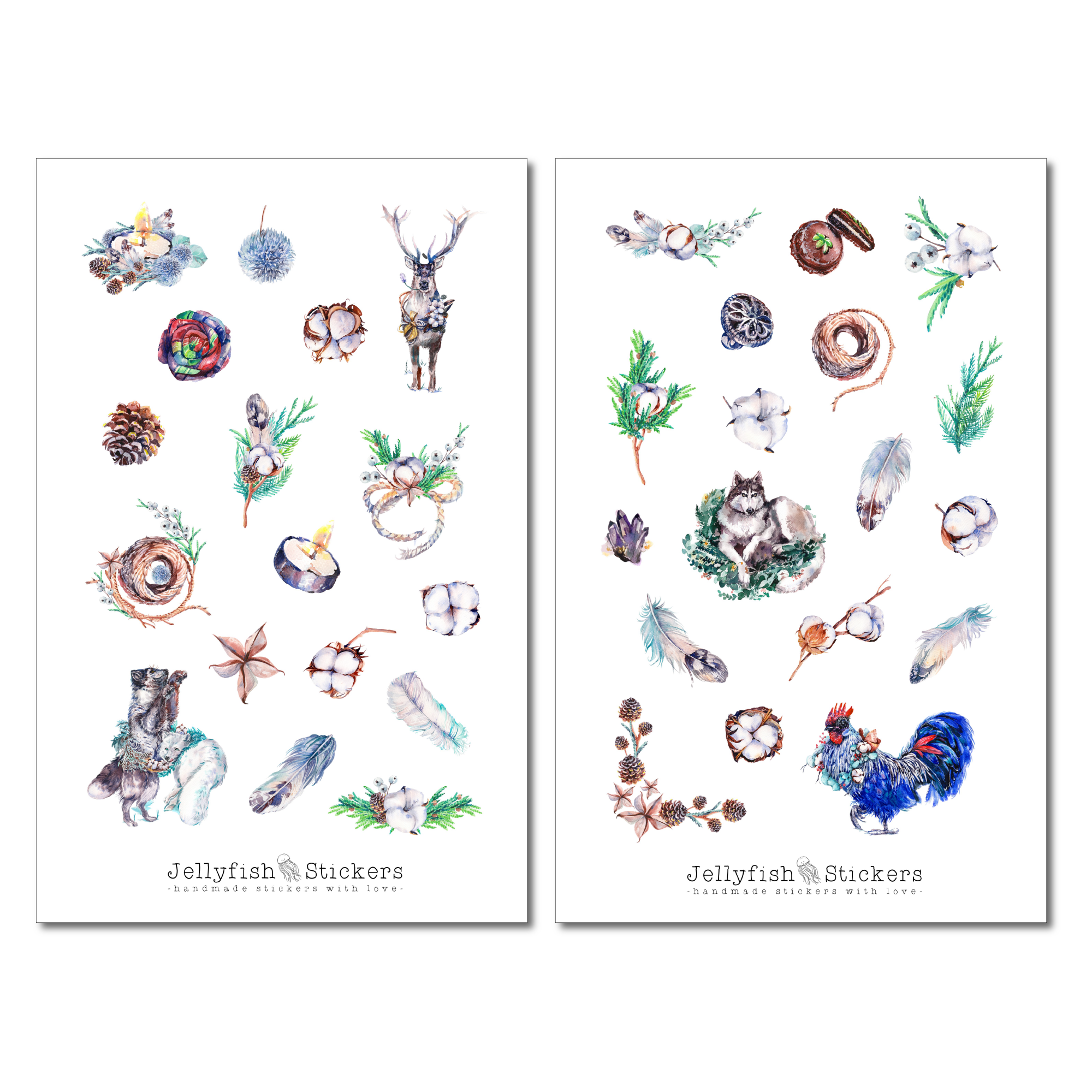 Winter Animals Sticker Set