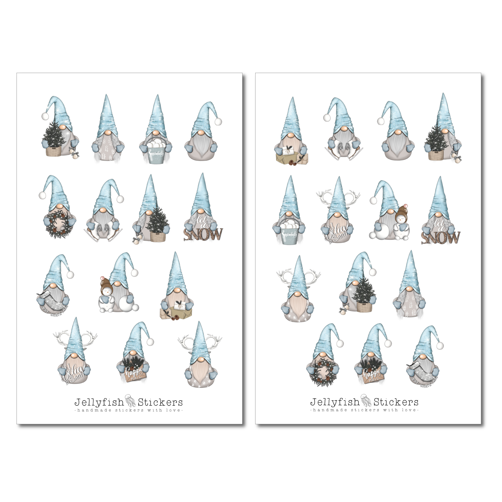 Gnome Winter Sticker Set