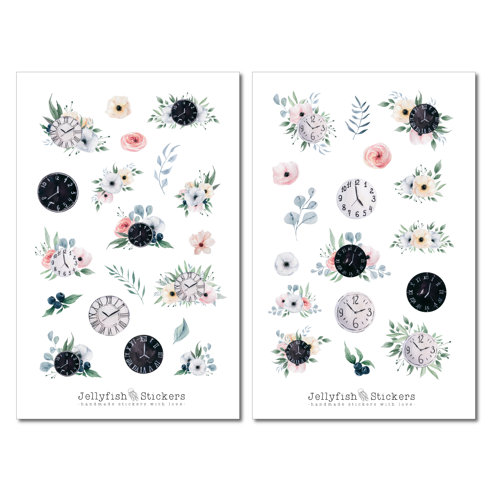 Blumen Zeit Sticker Set