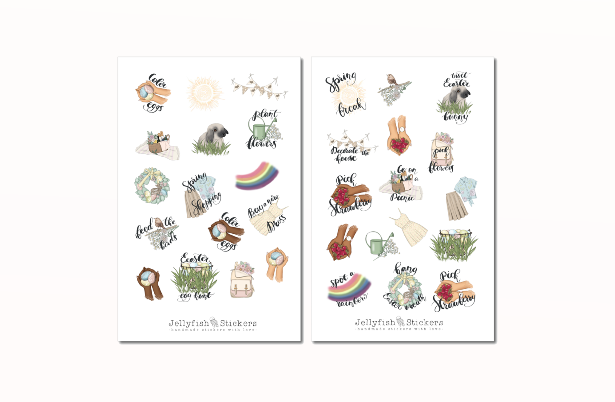 Frühling Sticker Set