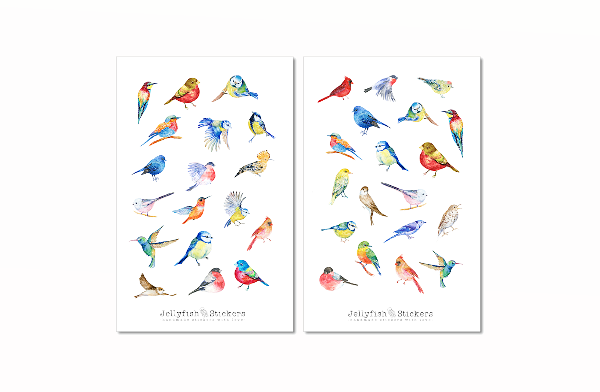 Vögel Sticker Set