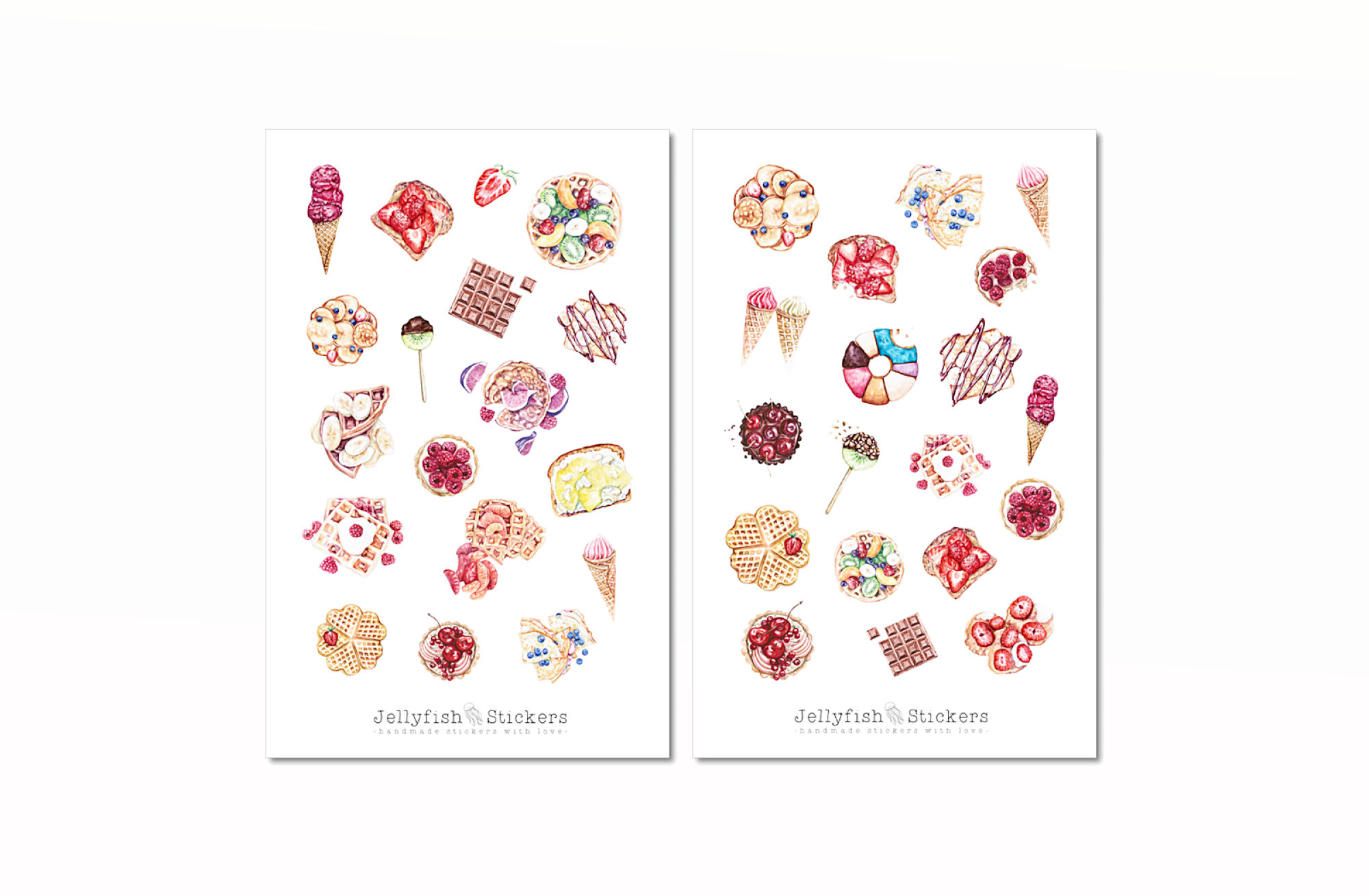 Waffeln Sticker Set