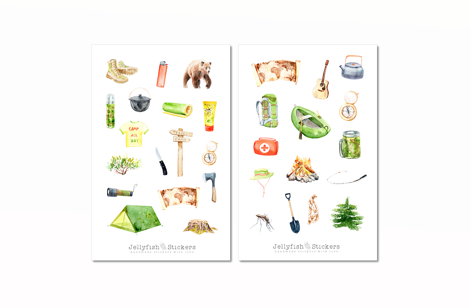 Wandern Sticker Set
