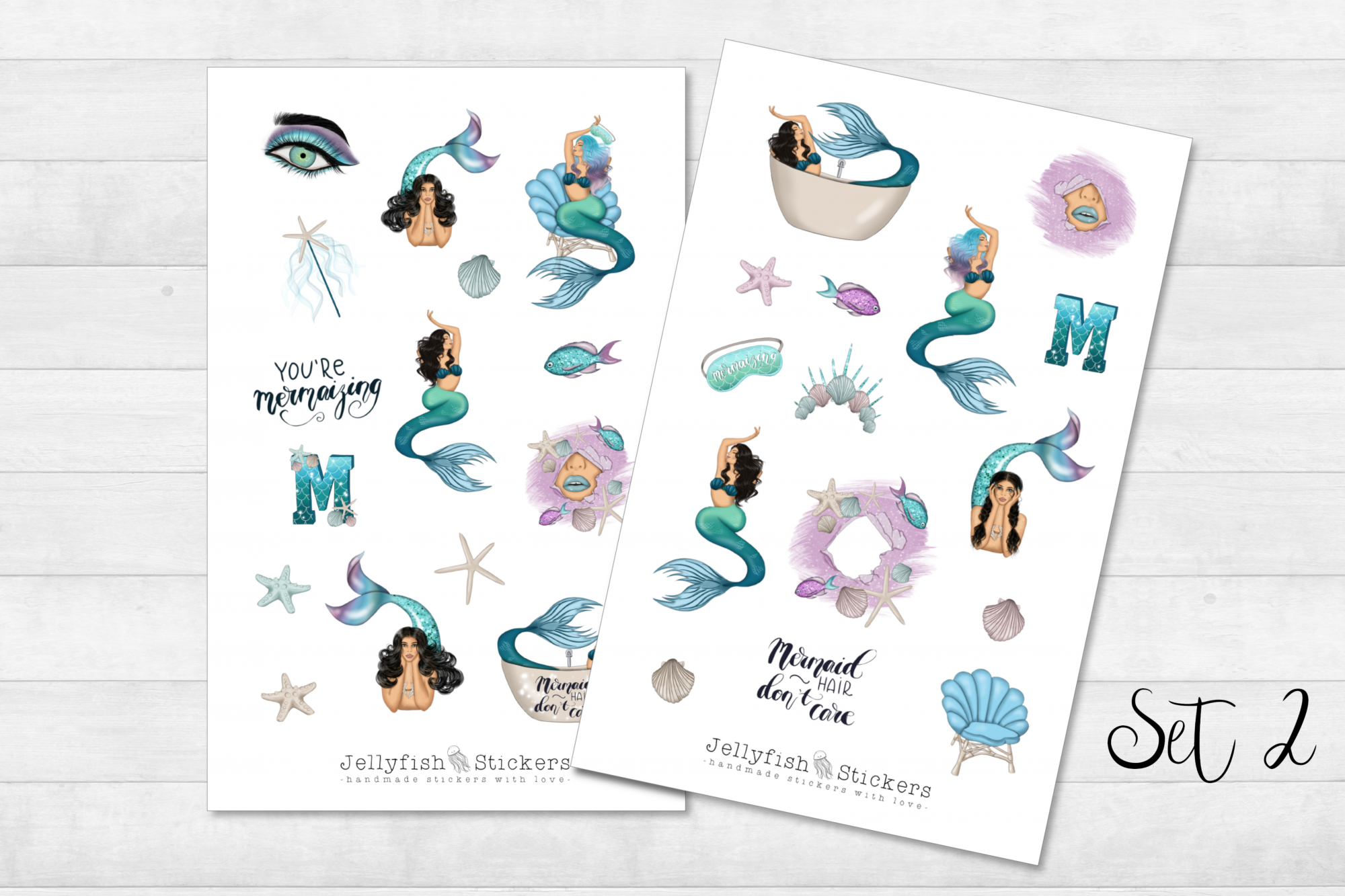 Girls Mermaid Sticker Set