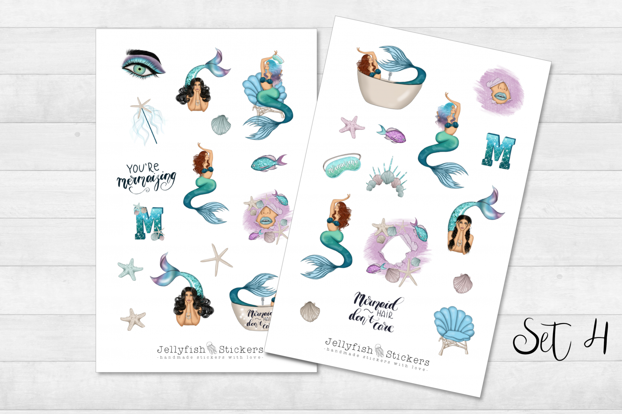 Girls Mermaid Sticker Set