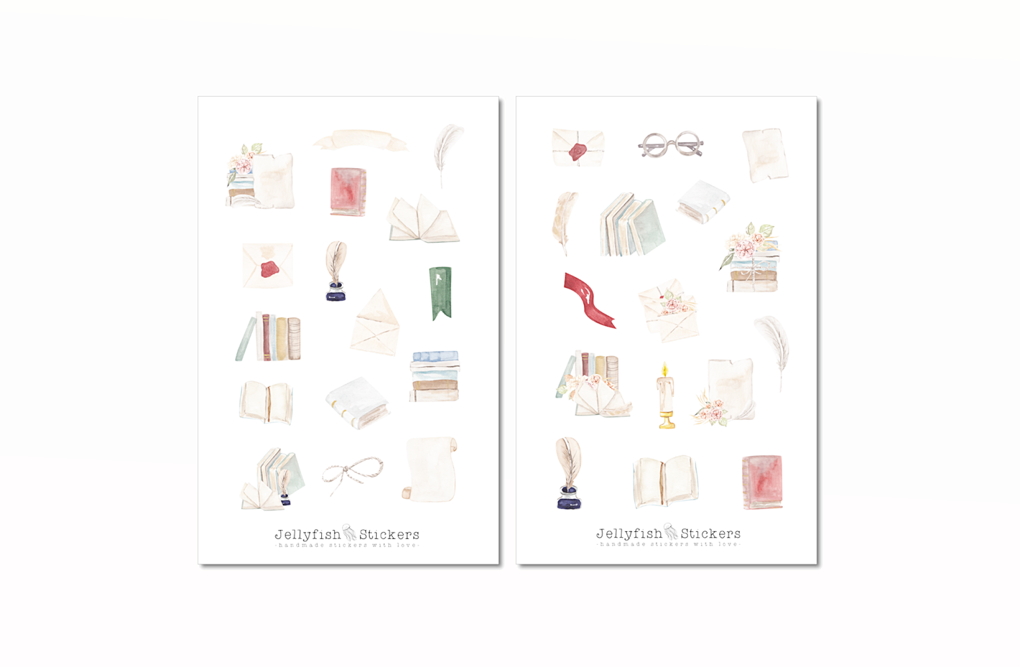 Bücher Sticker Set