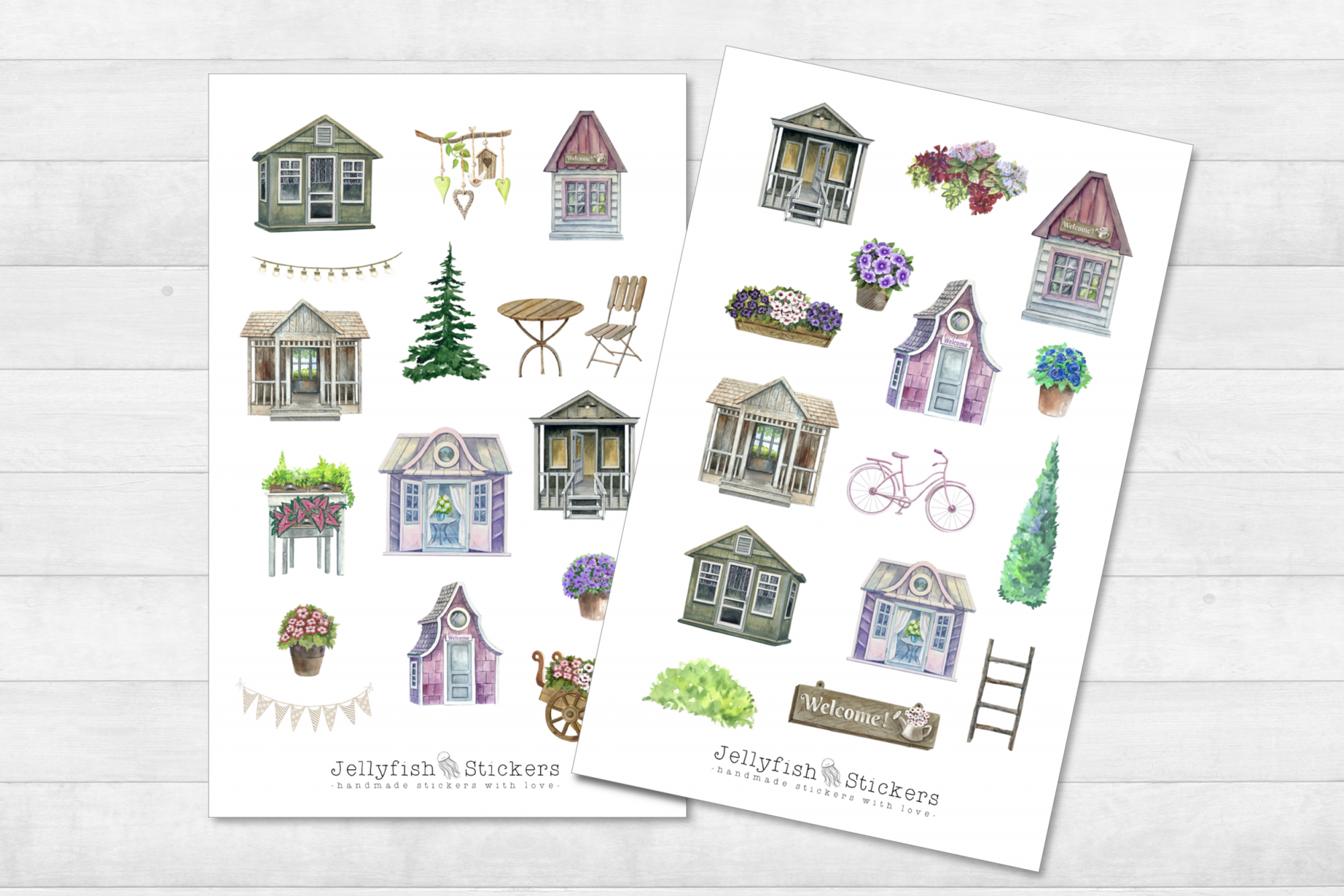 Gartenhaus Sticker Set