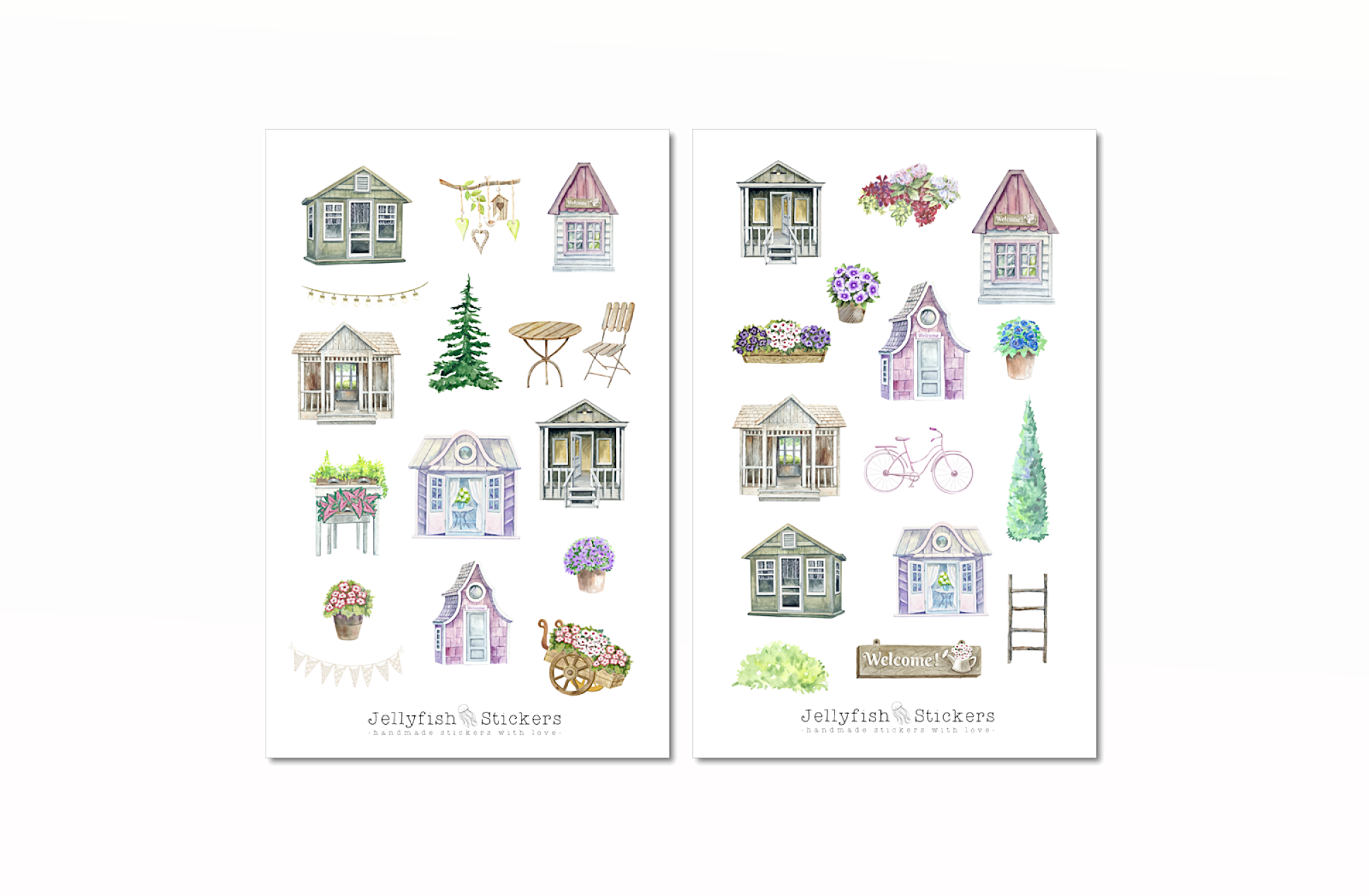 Gartenhaus Sticker Set