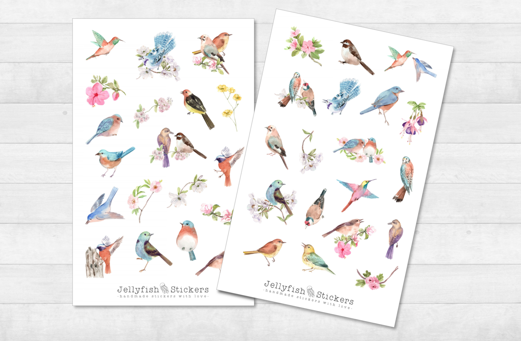 Birds Spring Sticker Set