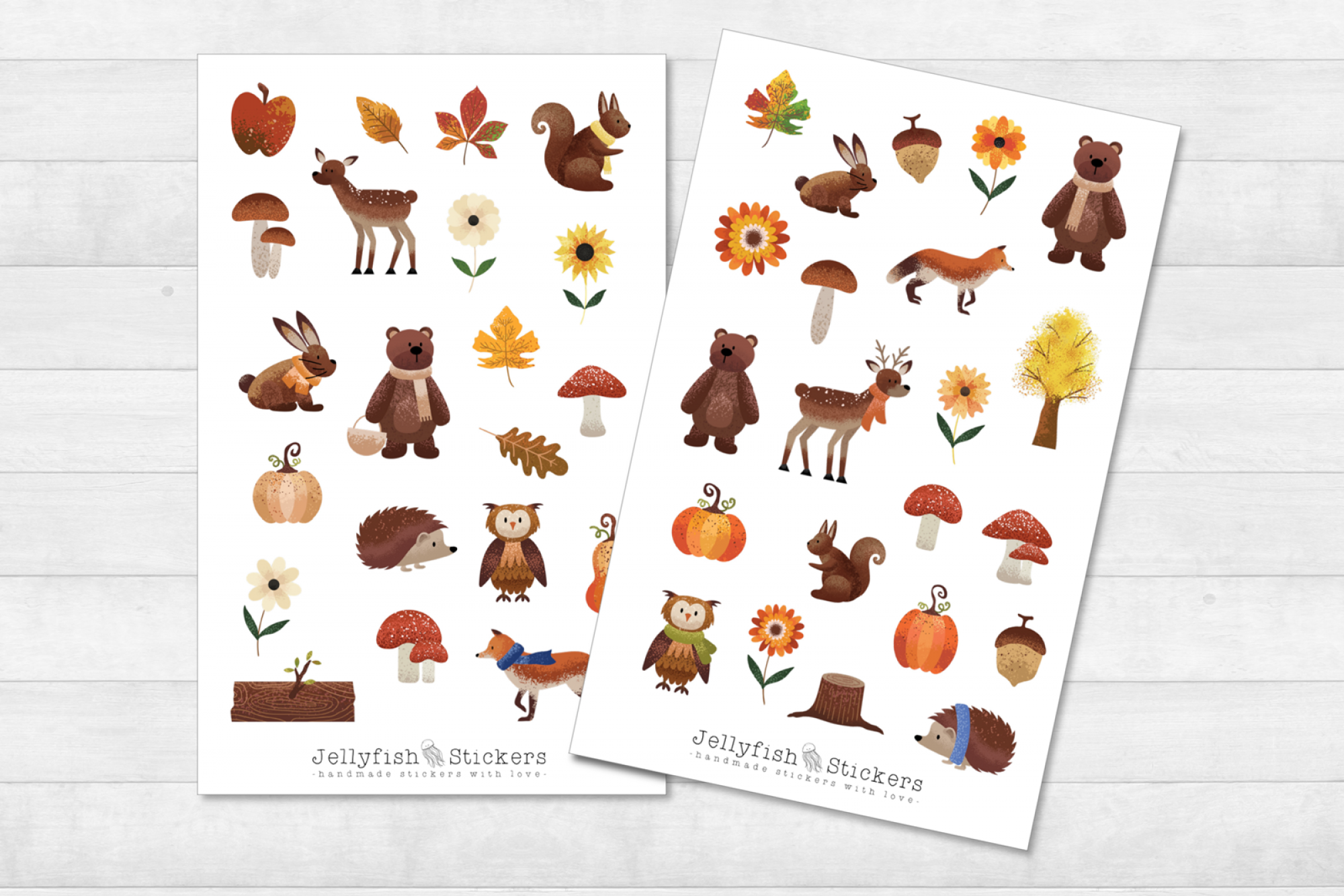 Autumn Animals Sticker Set