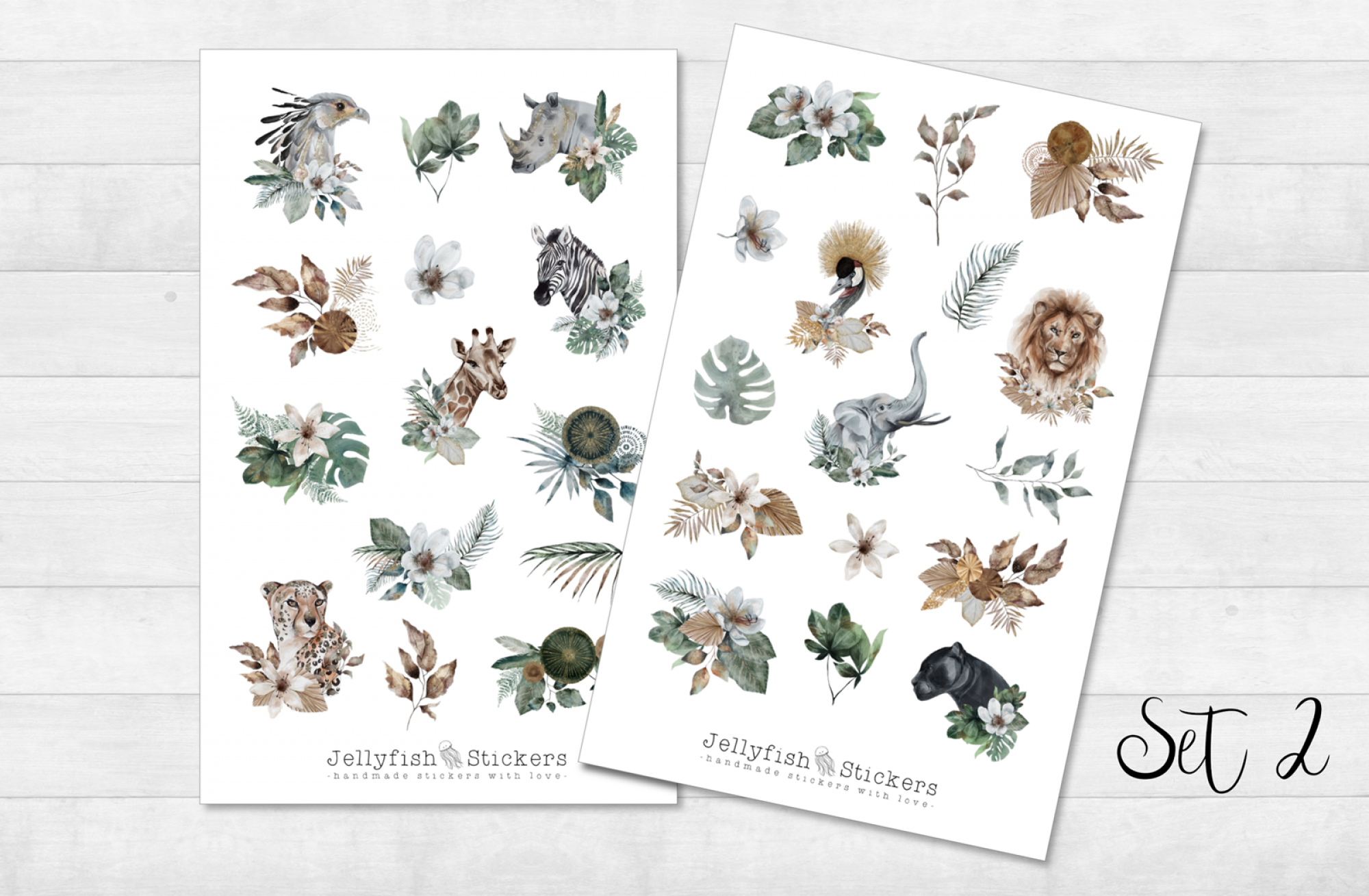 Jungle Animals Sticker Set