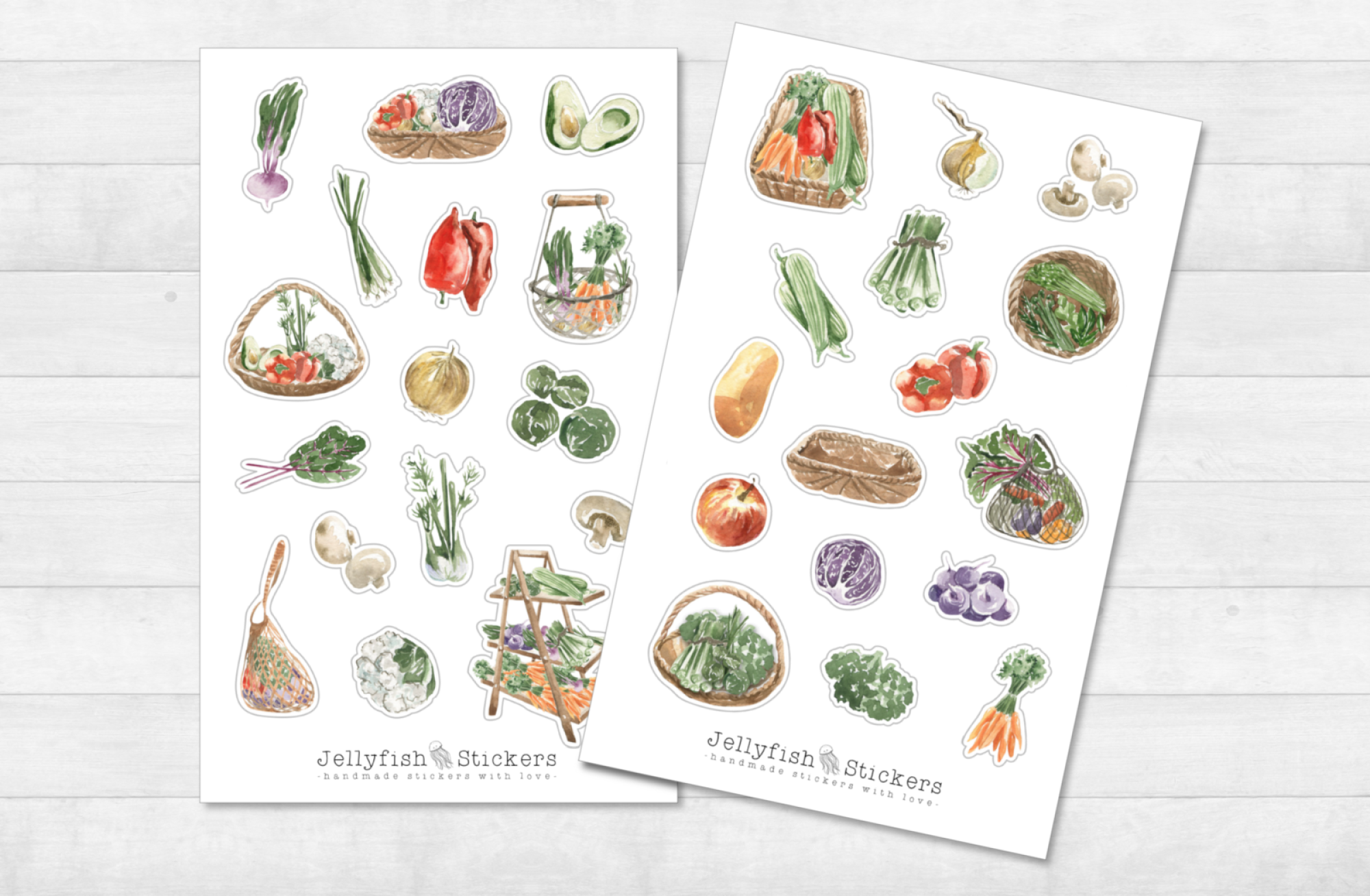 Vegetables Sticker Set