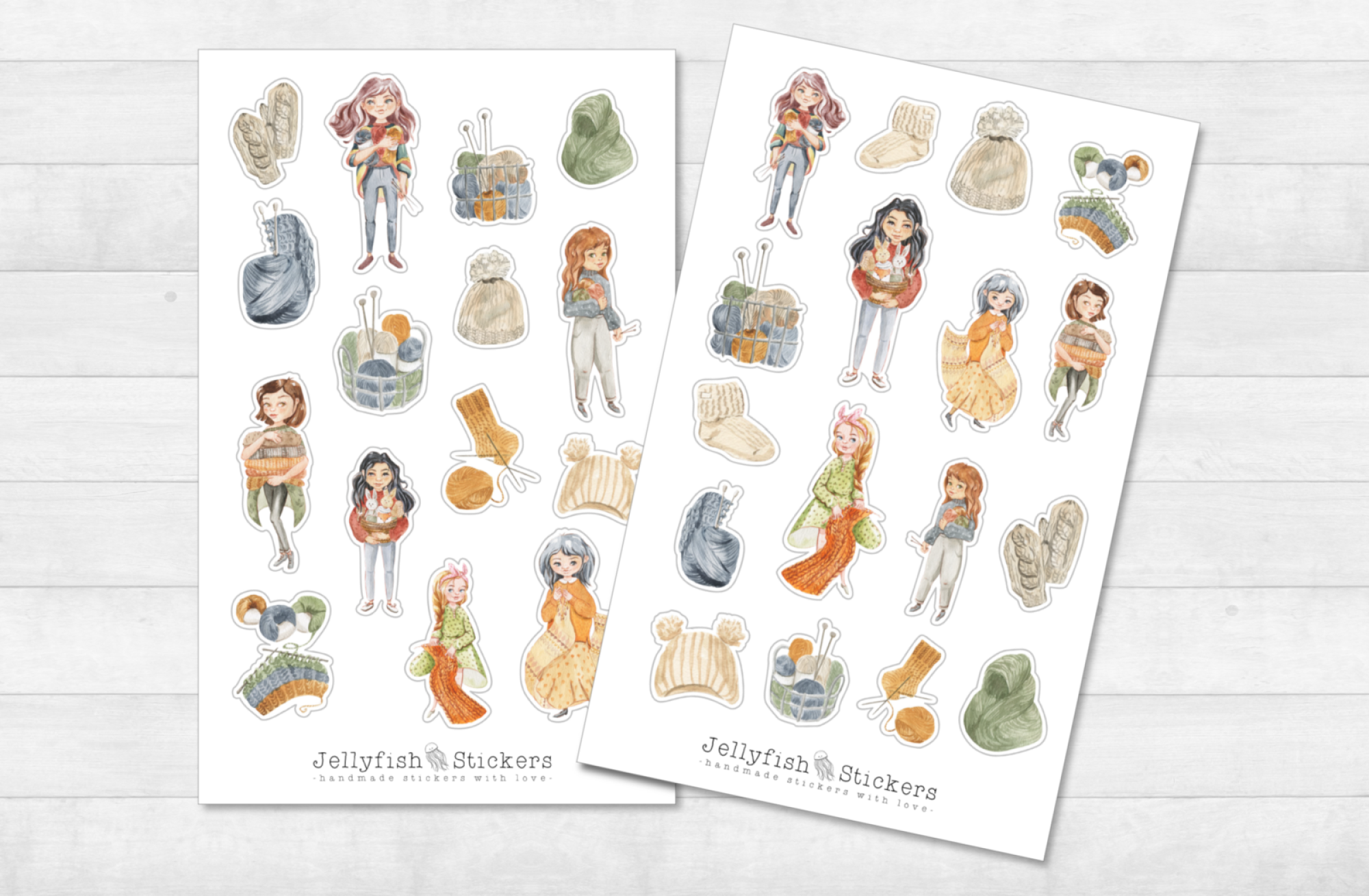 Knitting Sticker Set