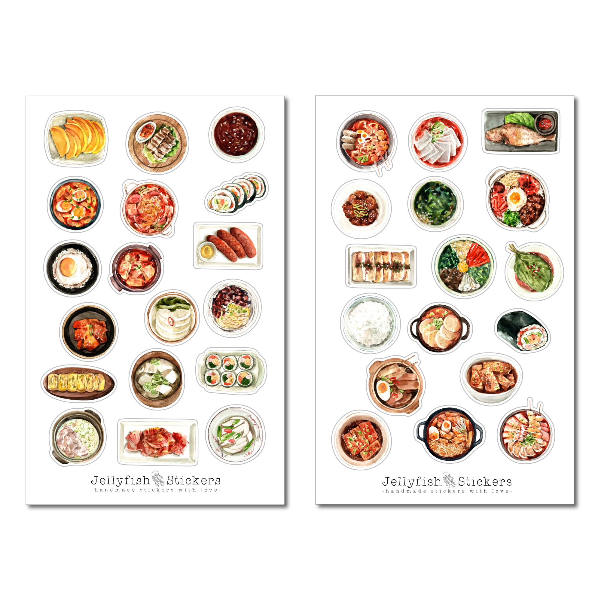 Asiatische Gerichte Sticker Set