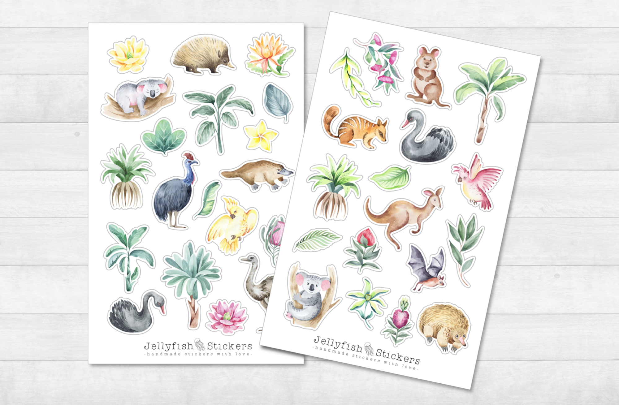 Tiere Australien Sticker Set